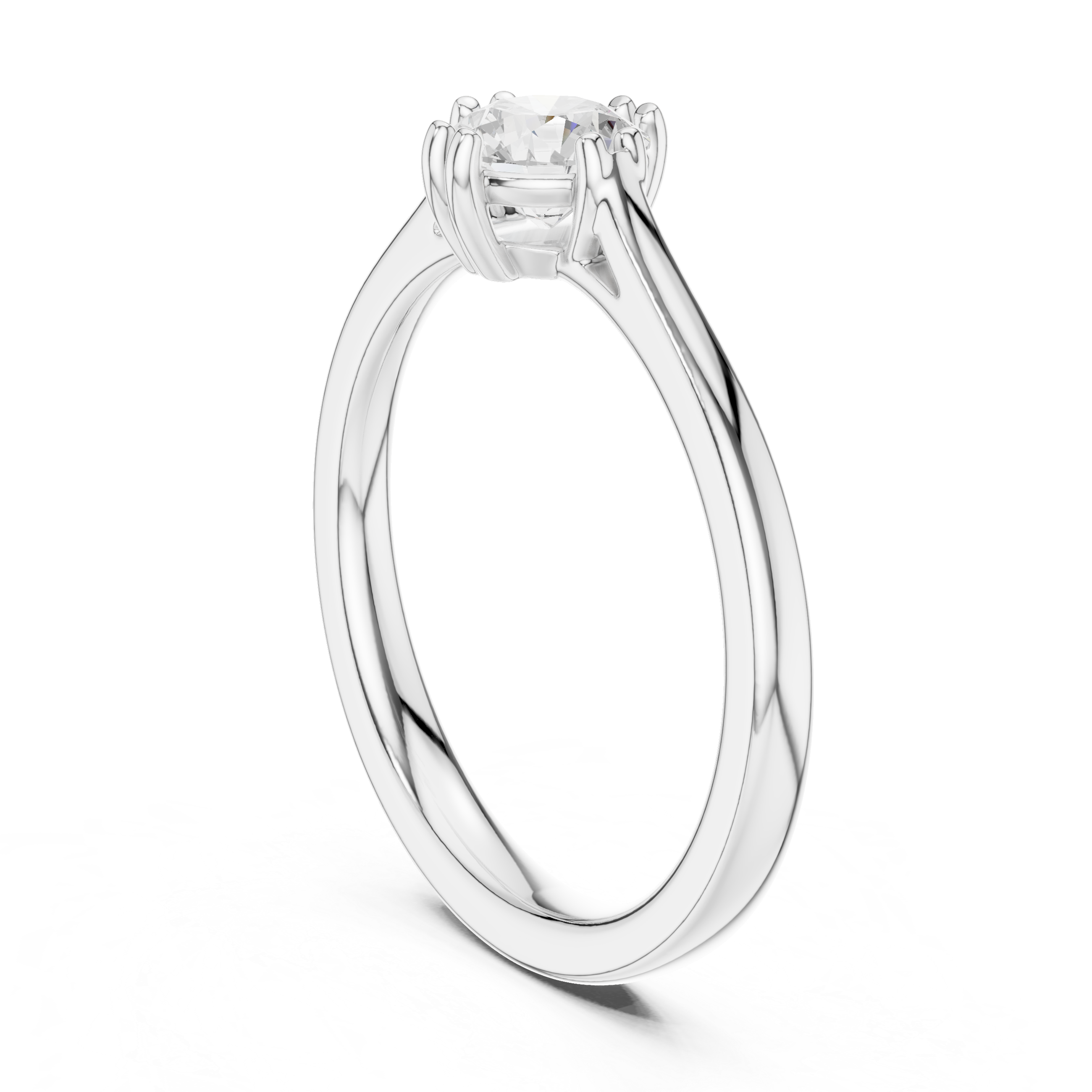 Classic Six Prong Solitaire Engagement Ring 0.50 CT