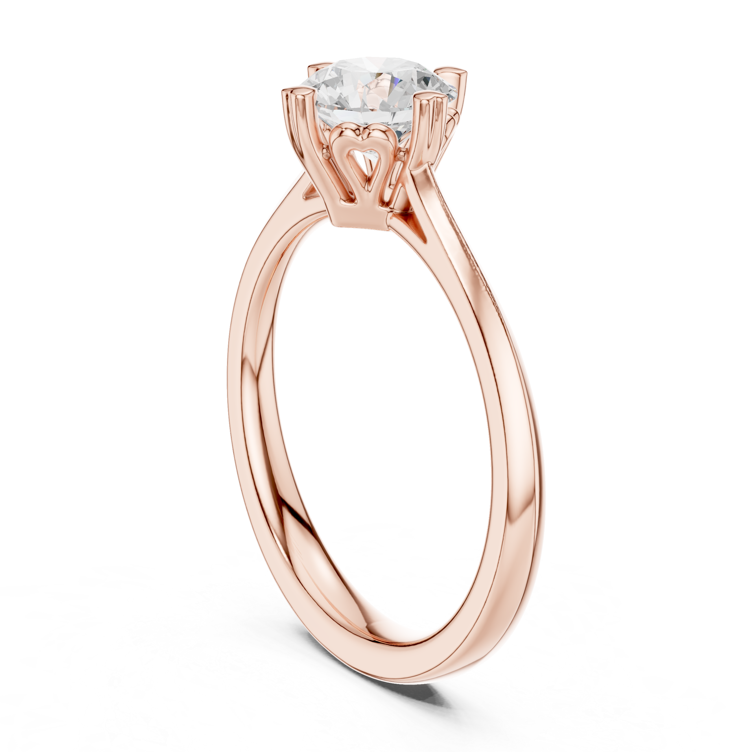 Classic Four Prong Solitaire Engagement Ring 1 CT