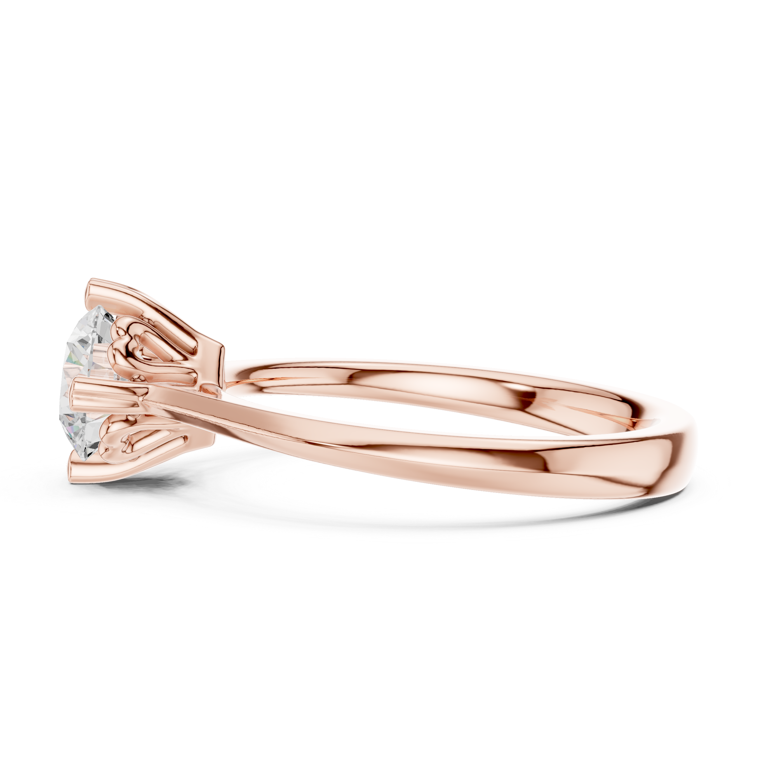 Classic Four Prong Solitaire Engagement Ring 1 CT