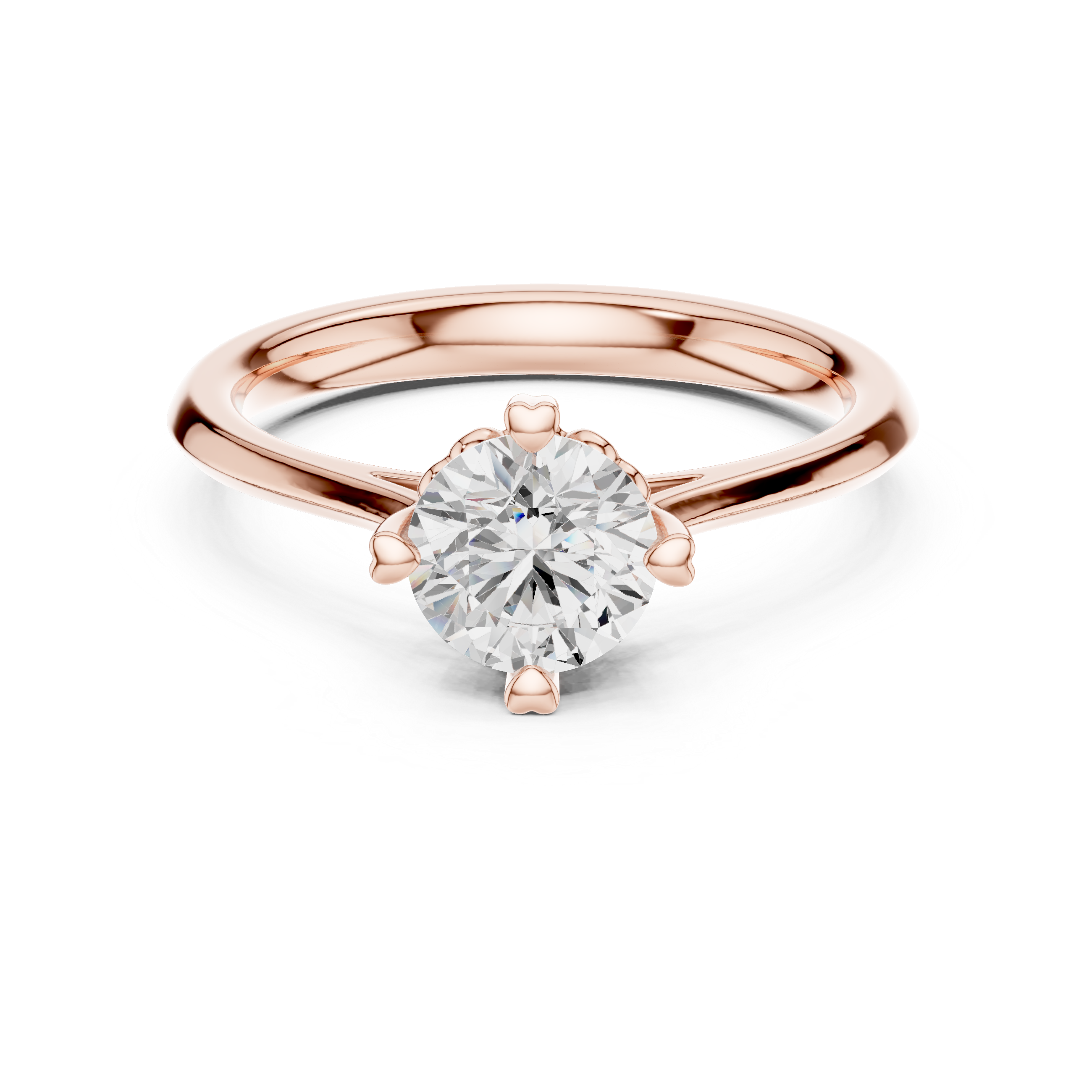 Classic Four Prong Solitaire Engagement Ring 1 CT