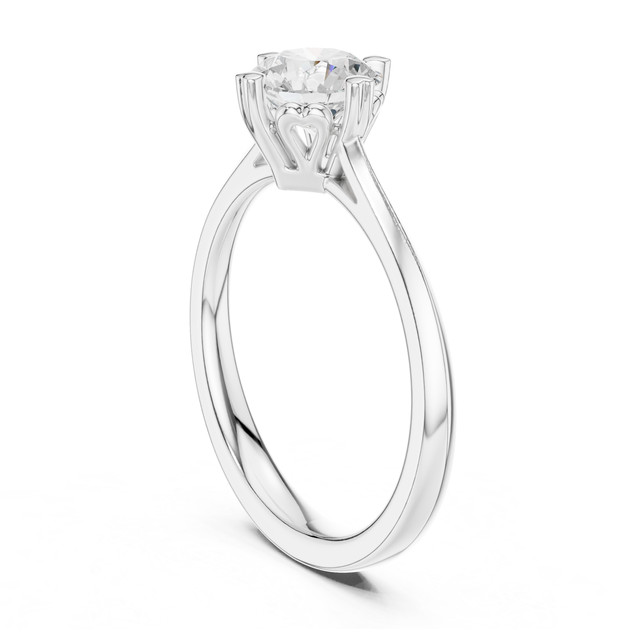 Classic Four Prong Solitaire Engagement Ring 1 CT