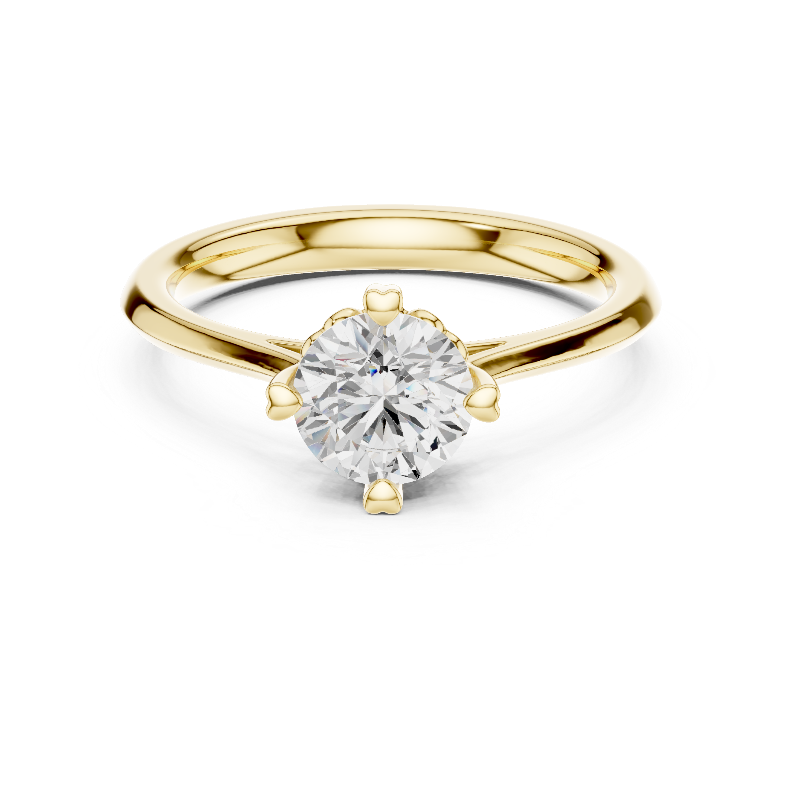 Classic Four Prong Solitaire Engagement Ring 1 CT