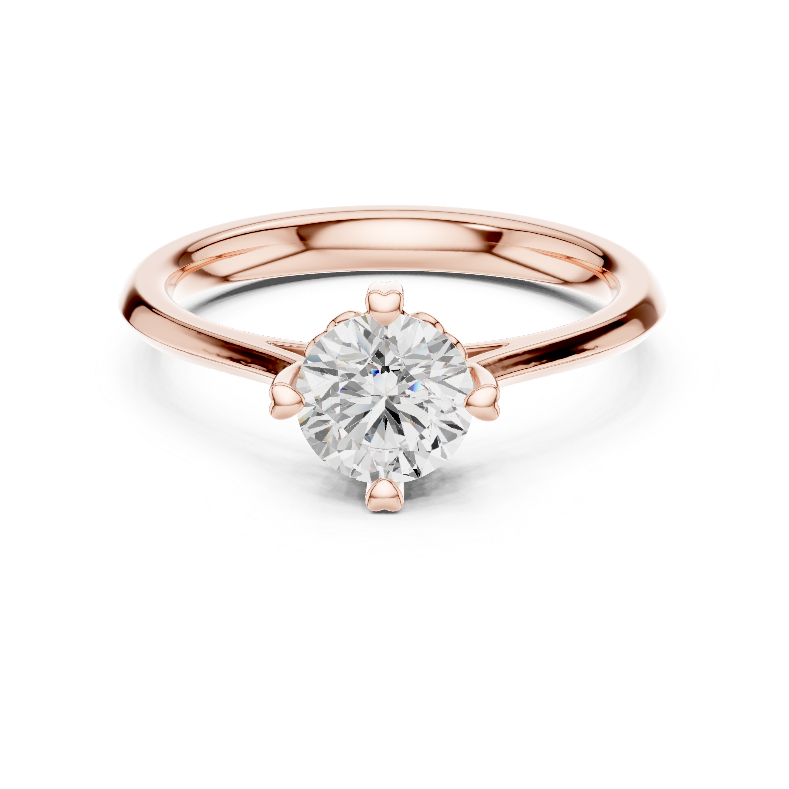 Classic Four Prong Solitaire Engagement Ring 0.85 CT