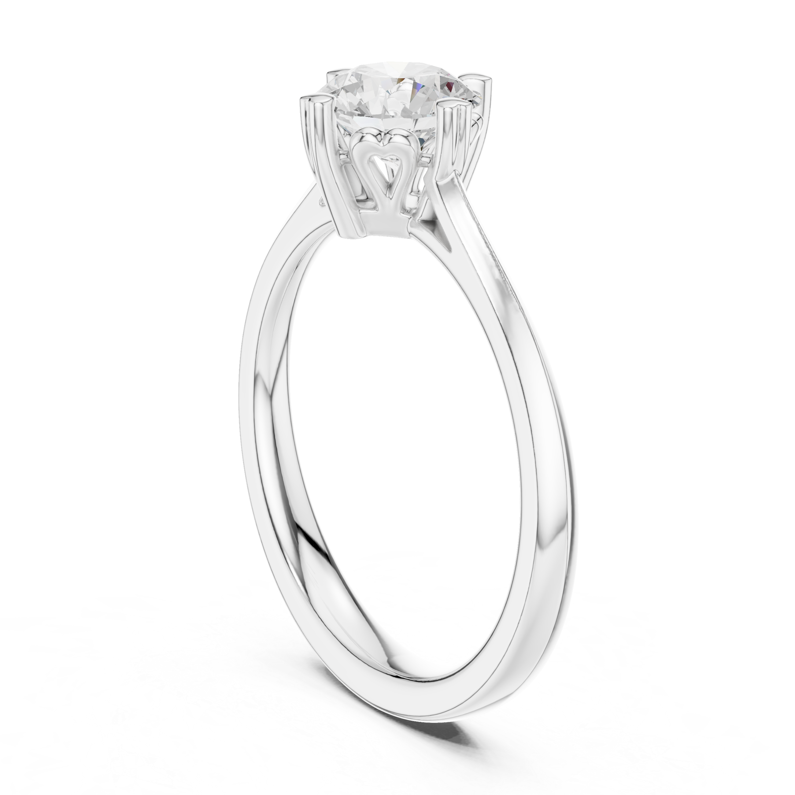 Classic Four Prong Solitaire Engagement Ring 0.85 CT