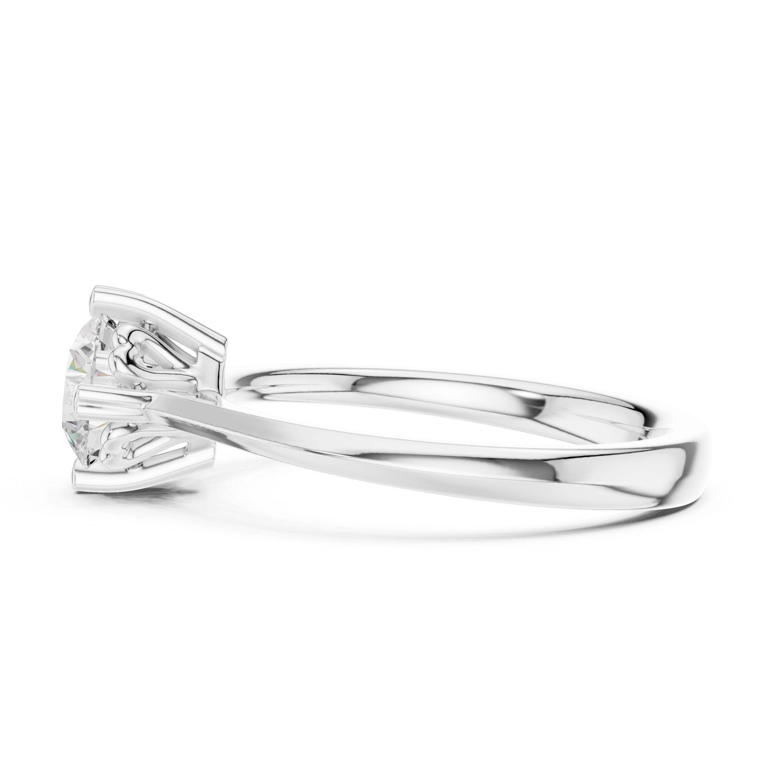 Classic Four Prong Solitaire Engagement Ring 0.85 CT
