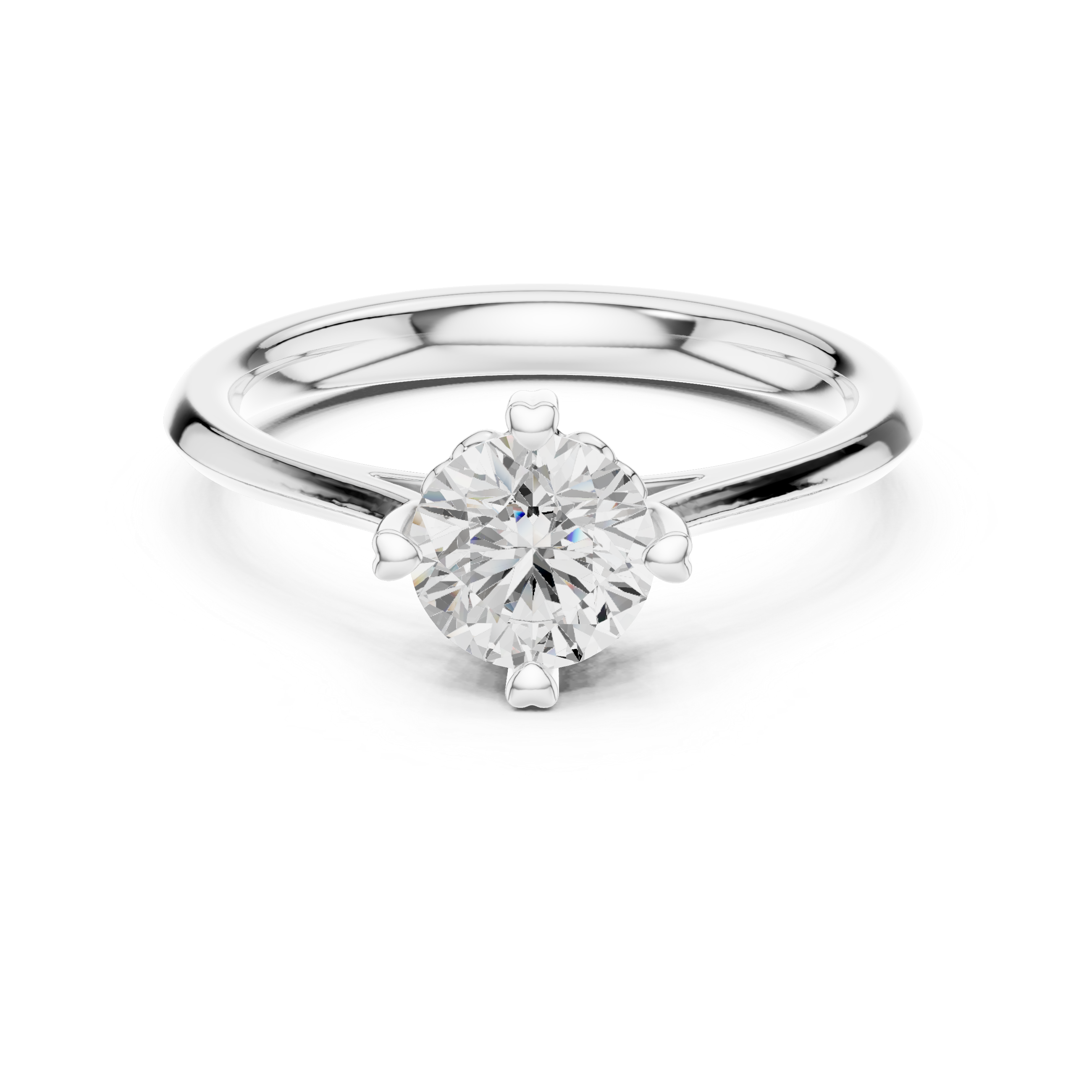 Classic Four Prong Solitaire Engagement Ring 0.85 CT