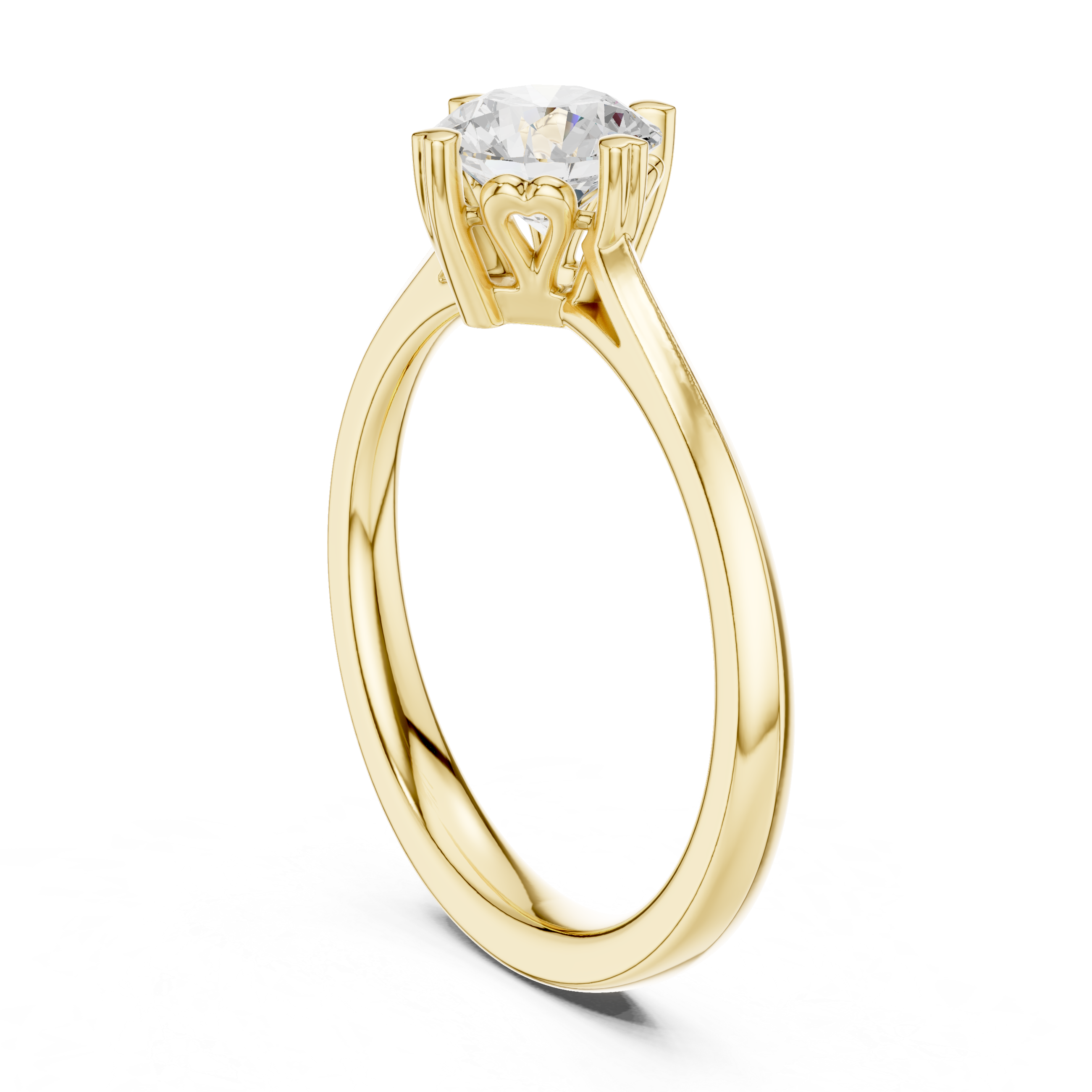 Classic Four Prong Solitaire Engagement Ring 0.85 CT