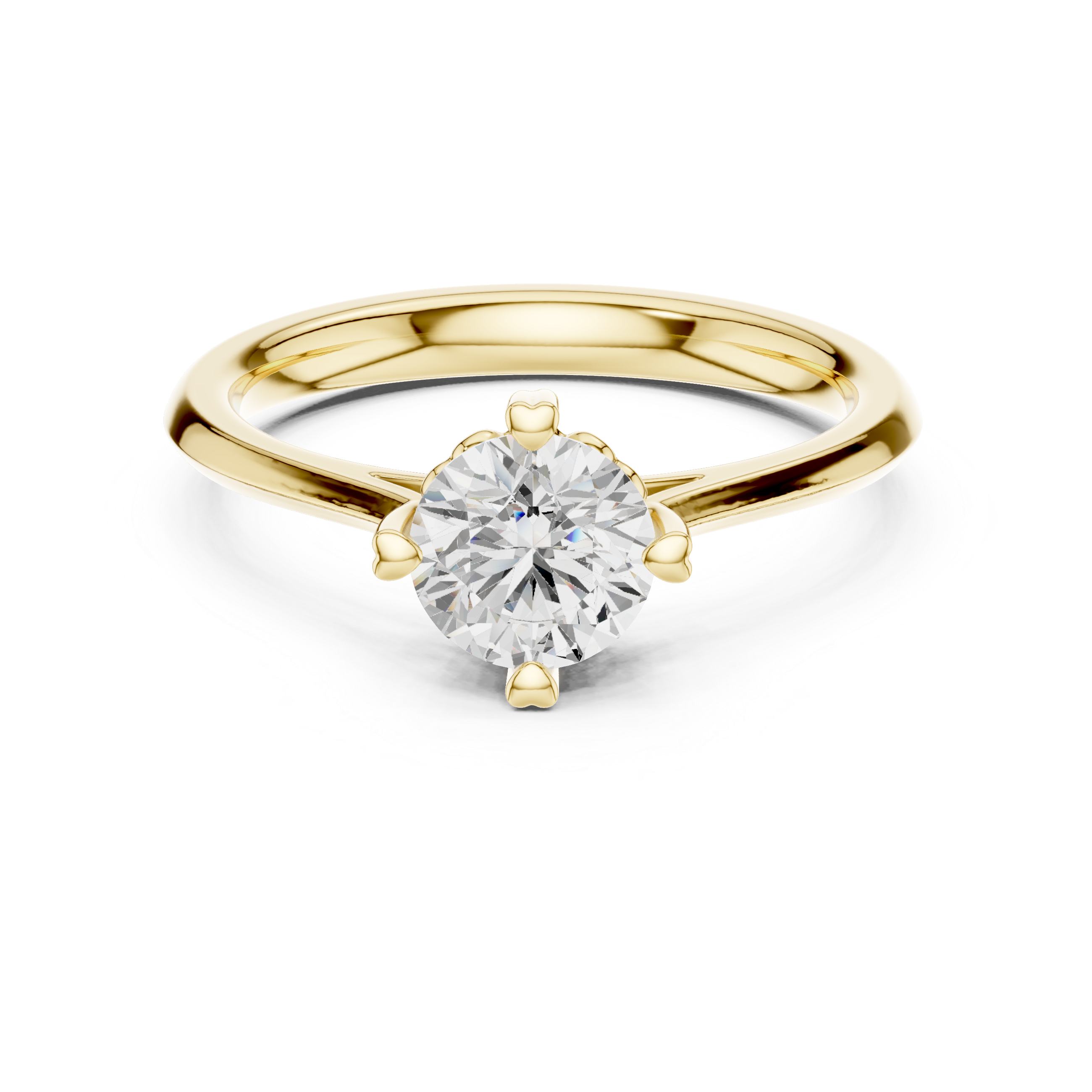 Classic Four Prong Solitaire Engagement Ring 0.85 CT