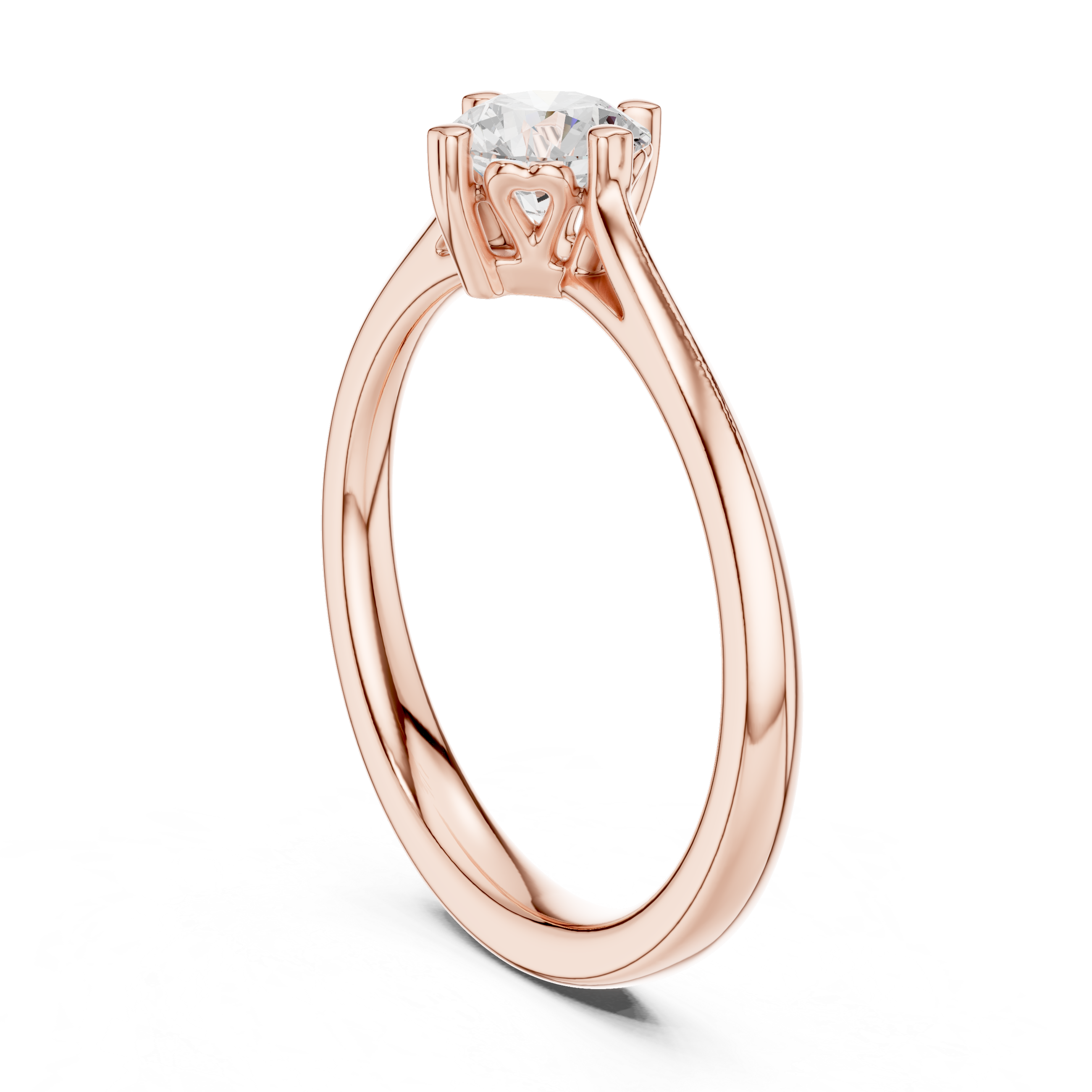 Classic Four Prong Solitaire Engagement Ring 0.50 CT
