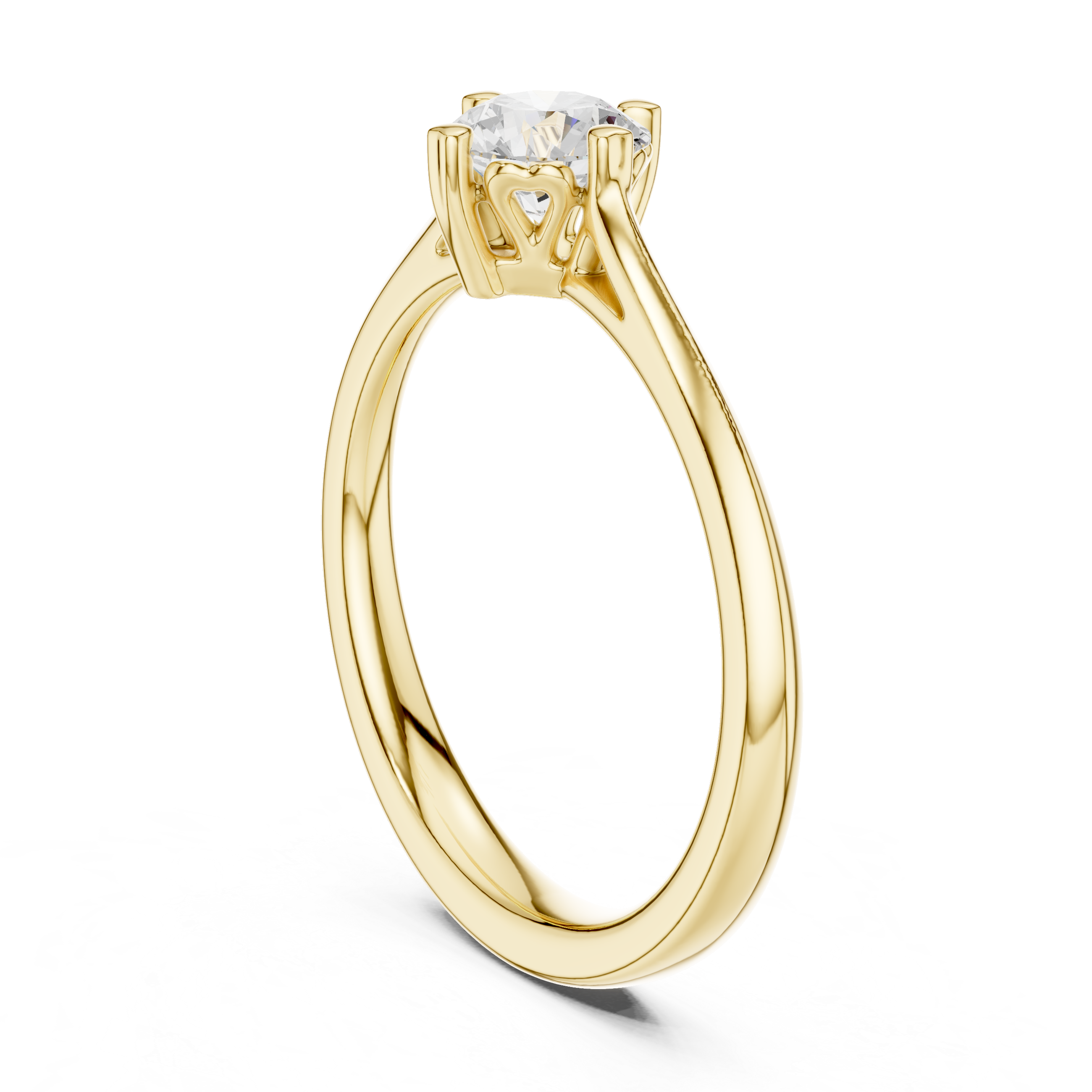 Classic Four Prong Solitaire Engagement Ring 0.50 CT