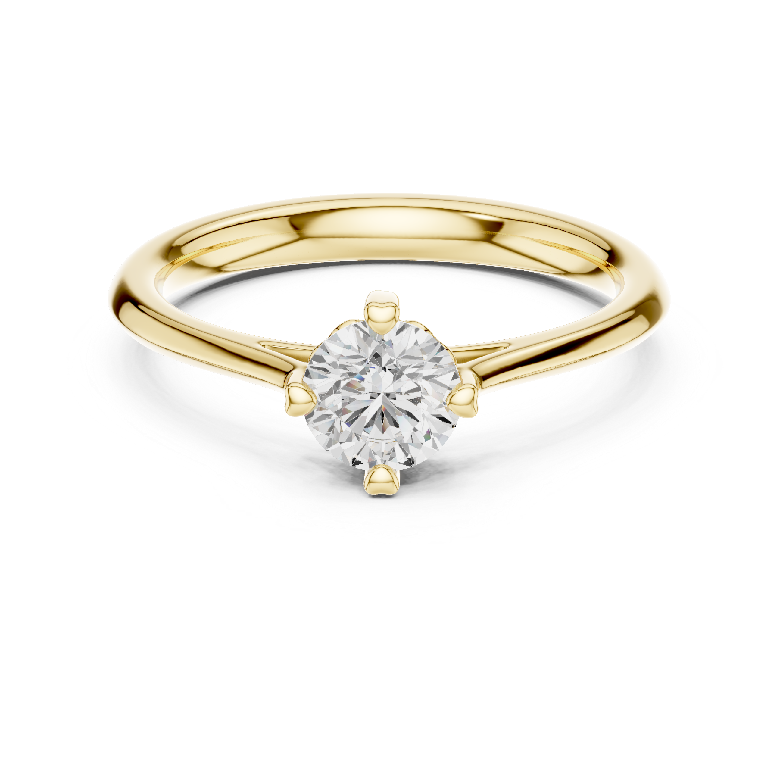 Classic Four Prong Solitaire Engagement Ring 0.50 CT