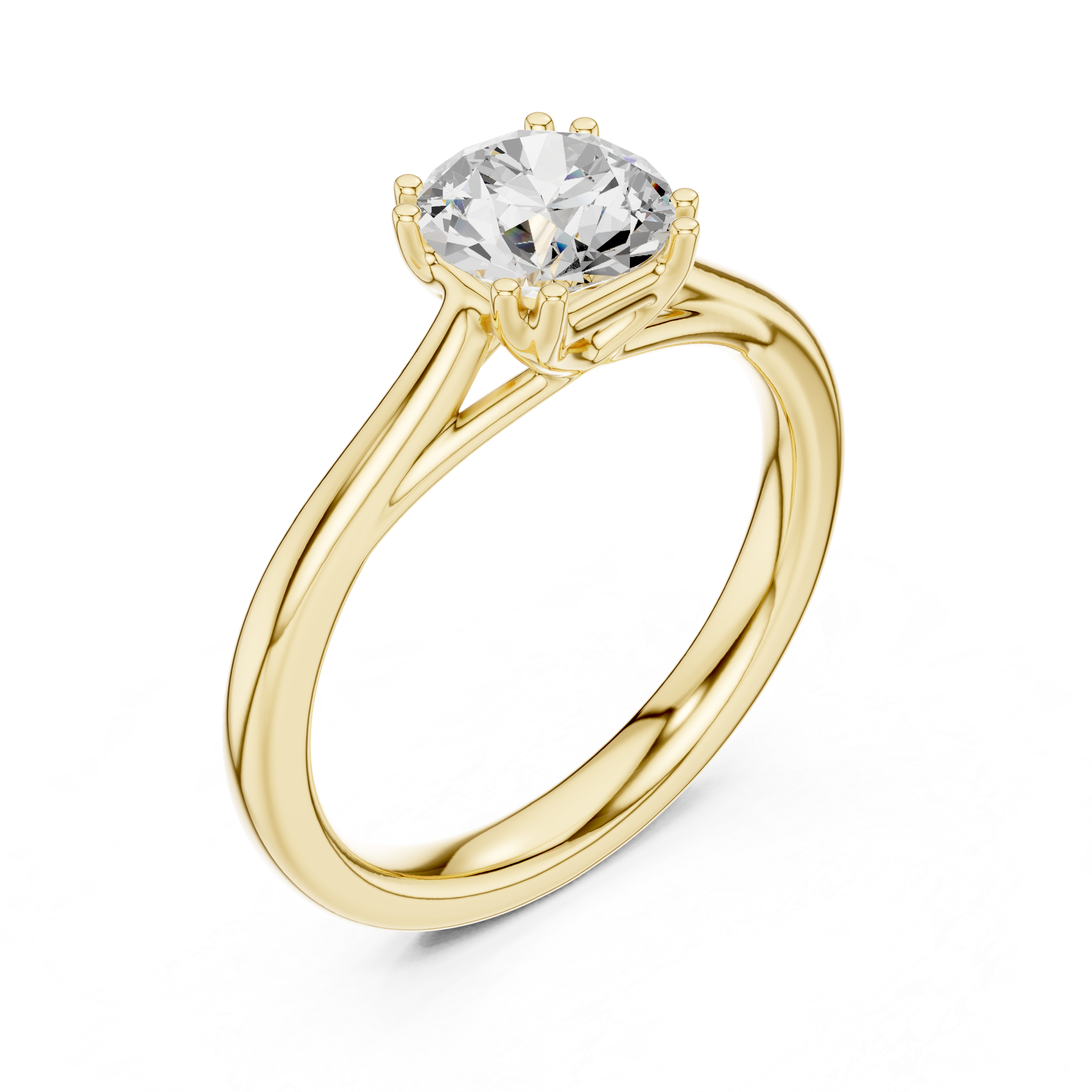 Classic Basket Solitaire Engagement Ring 1.00 CT