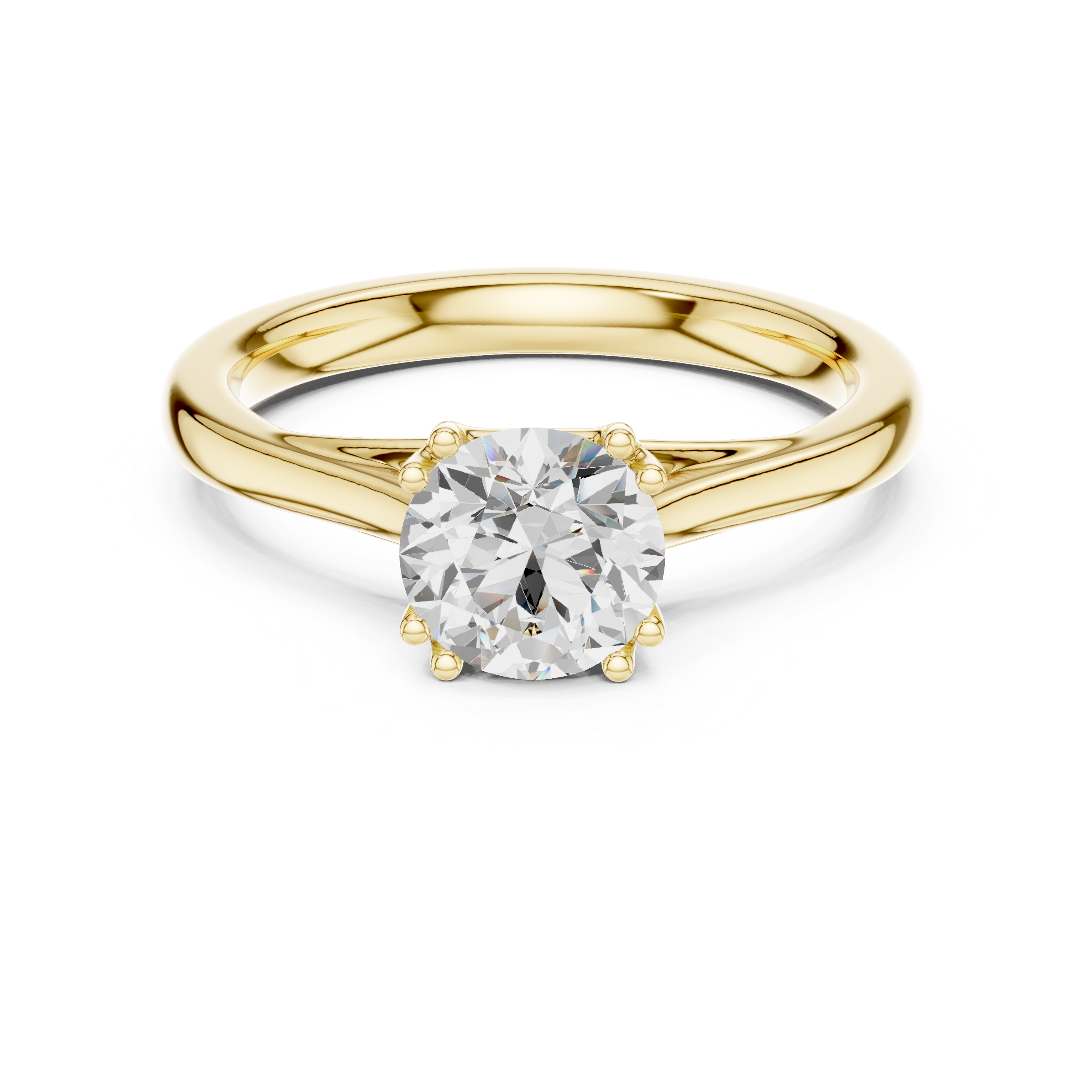 Classic Basket Solitaire Engagement Ring 1.00 CT