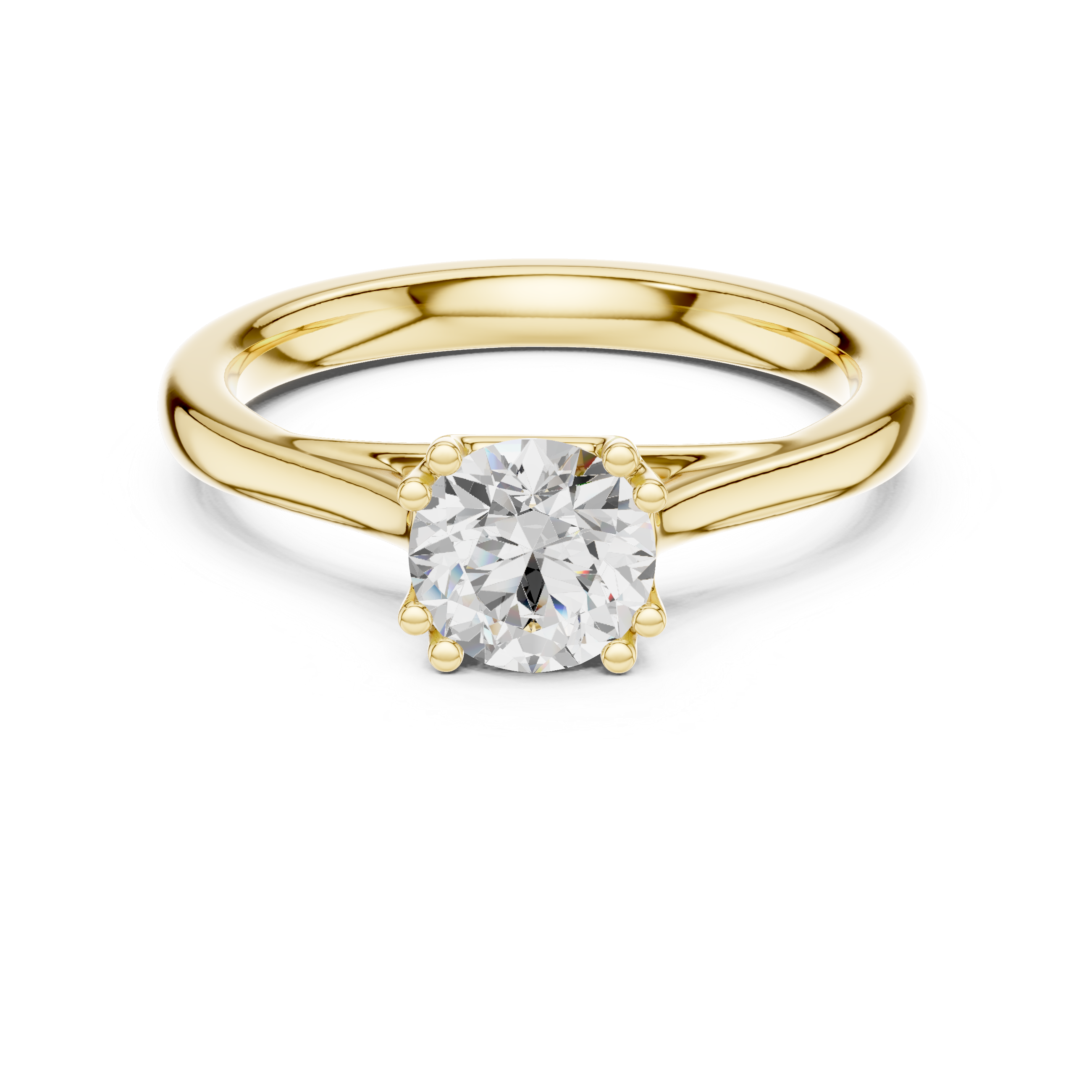 Classic Basket Solitaire Engagement Ring 0.85 CT