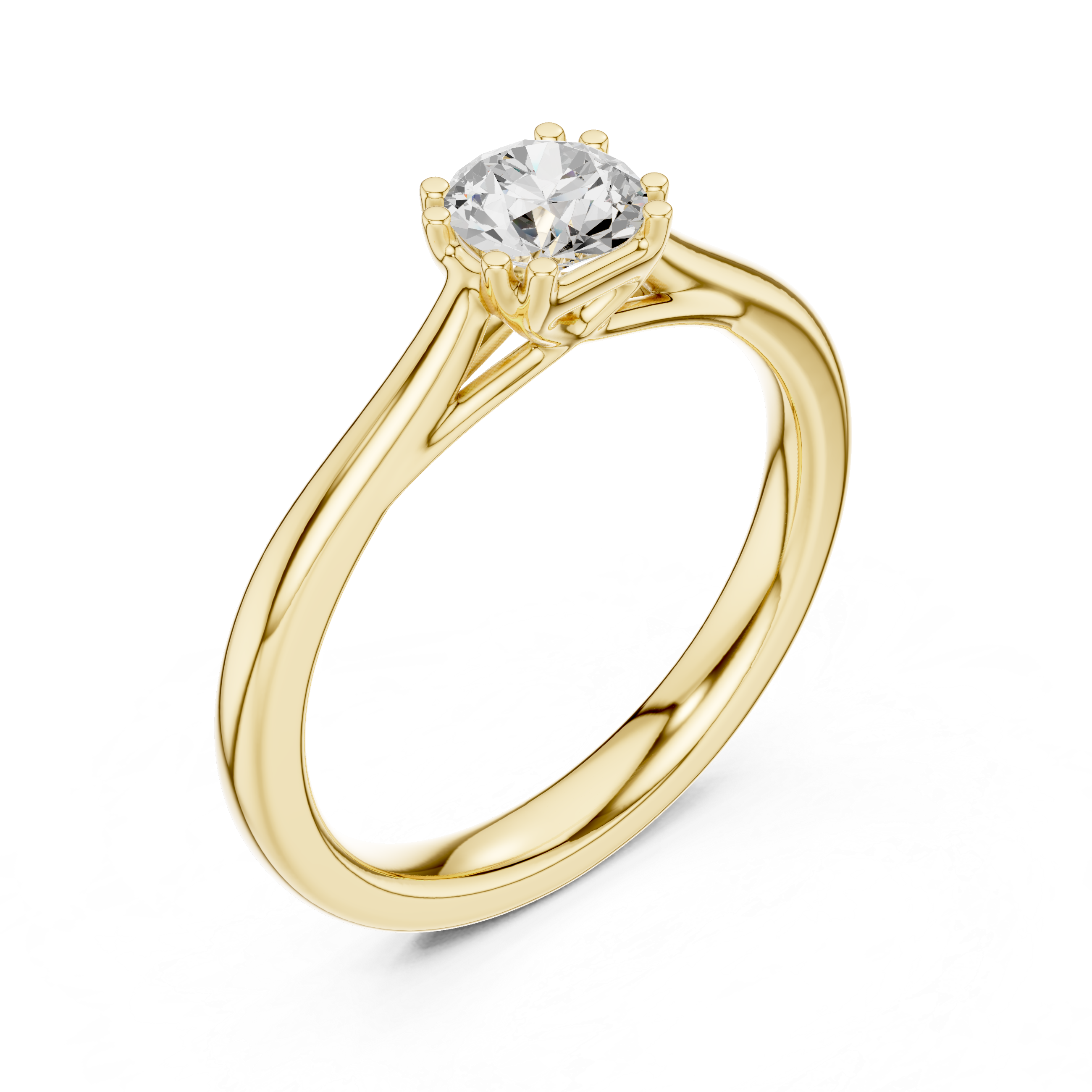 Minimal Solitaire Engagement Ring 0.50 CT