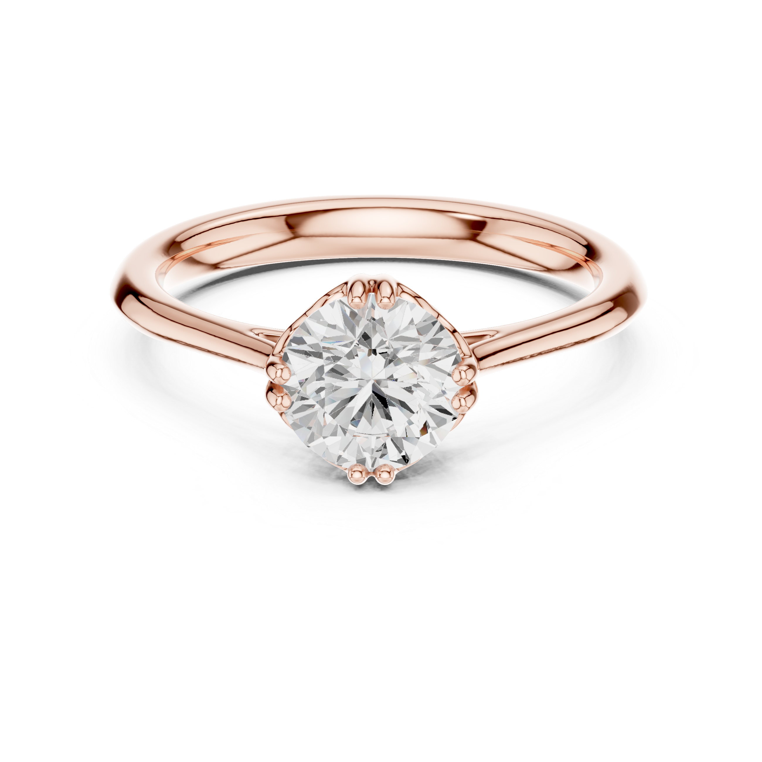 Classic Cathedral Solitaire Engagement Ring 1 CT