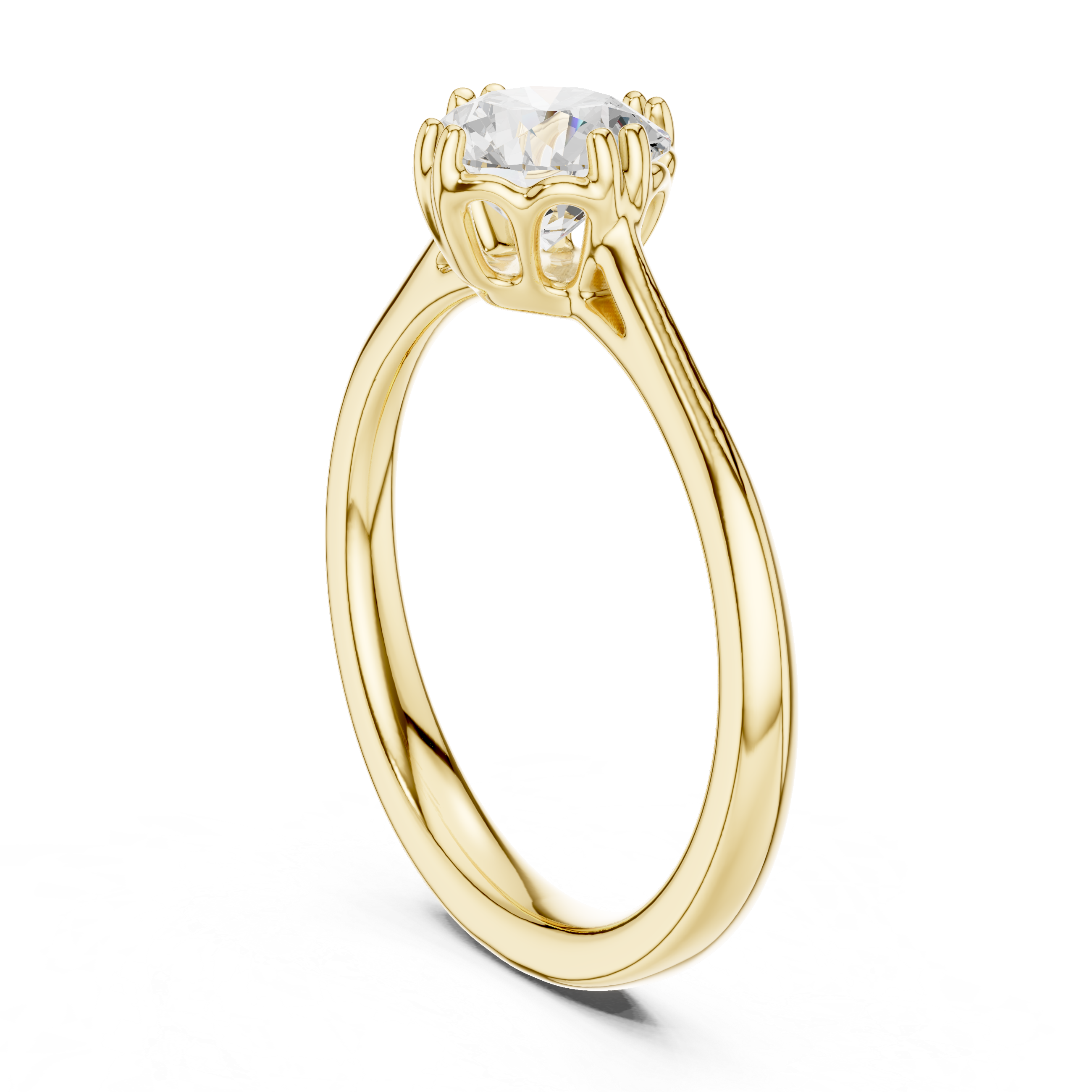 Classic Cathedral Solitaire Engagement Ring 1 CT
