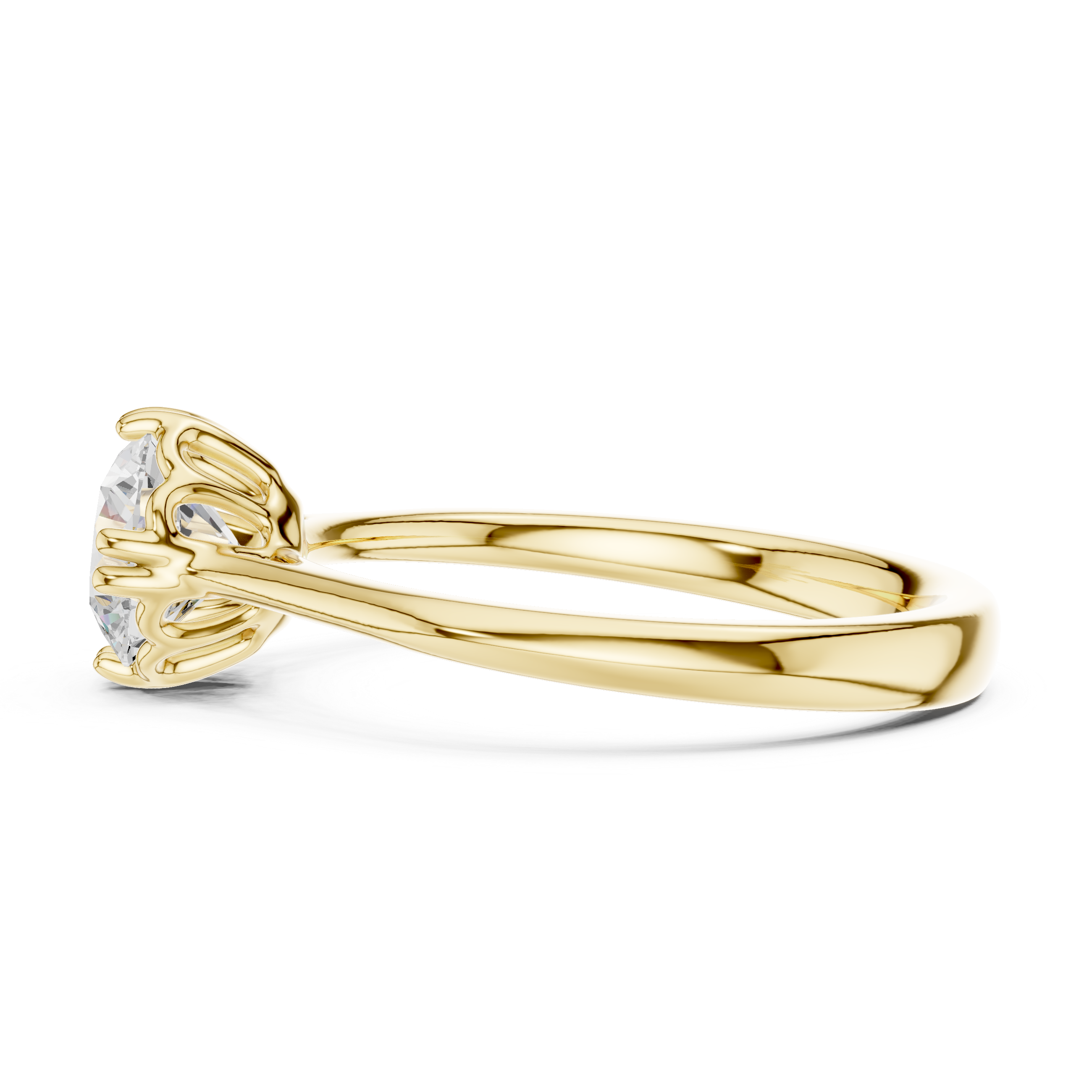 Classic Cathedral Solitaire Engagement Ring 1 CT