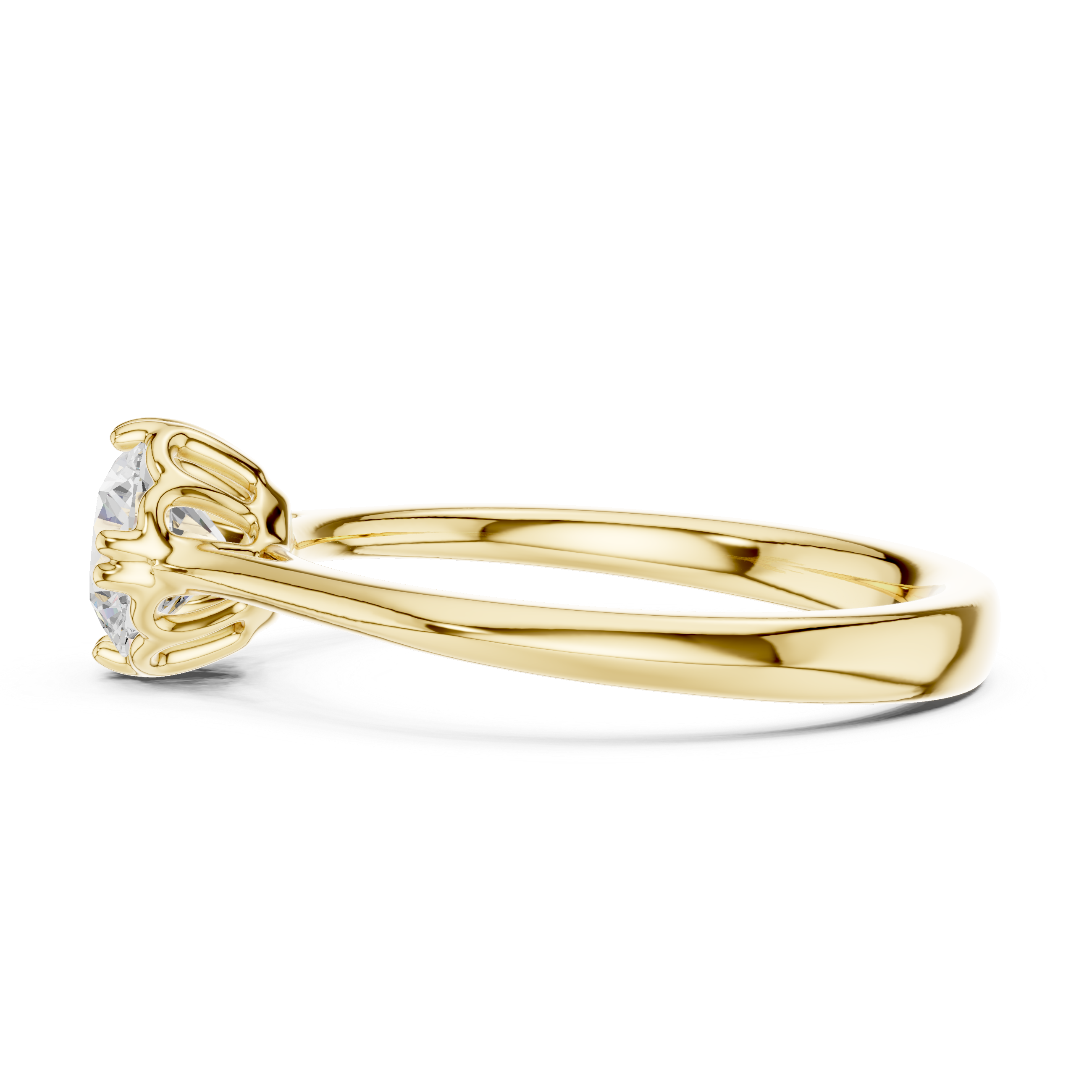 Classic Cathedral Solitaire Engagement Ring 0.85 CT