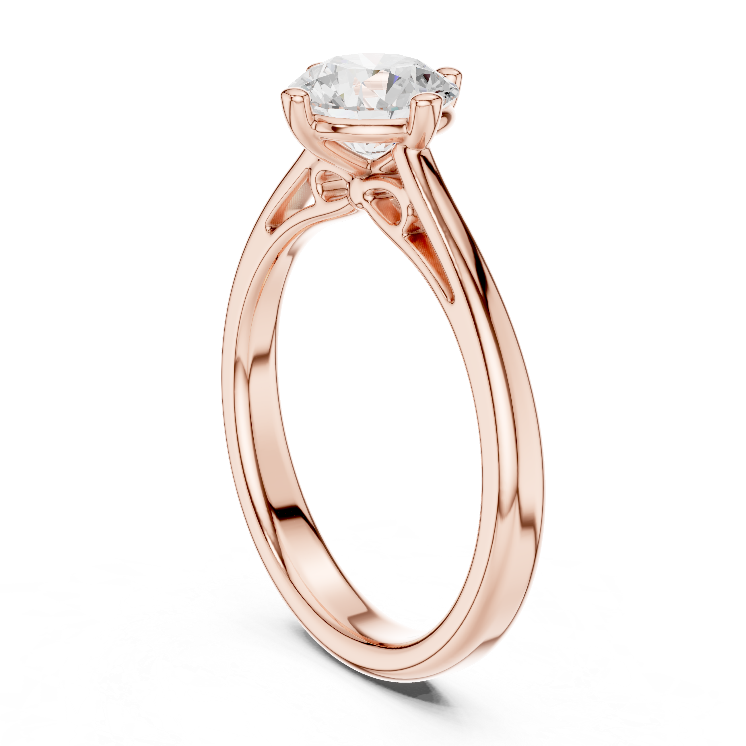 Vintage Cathedral Solitaire Engagement Ring 1.00 CT