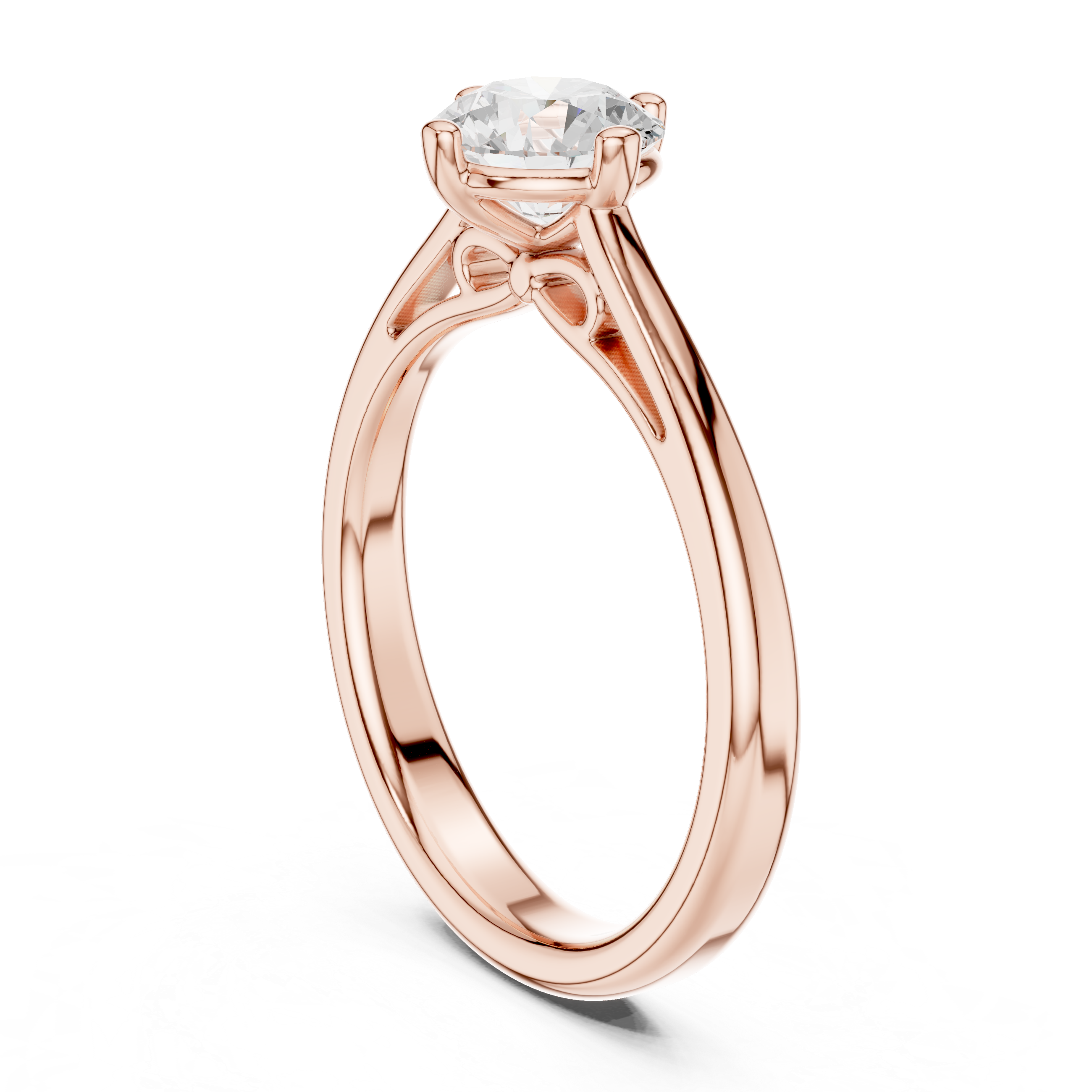 Vintage Cathedral Solitaire Engagement Ring 0.85 CT