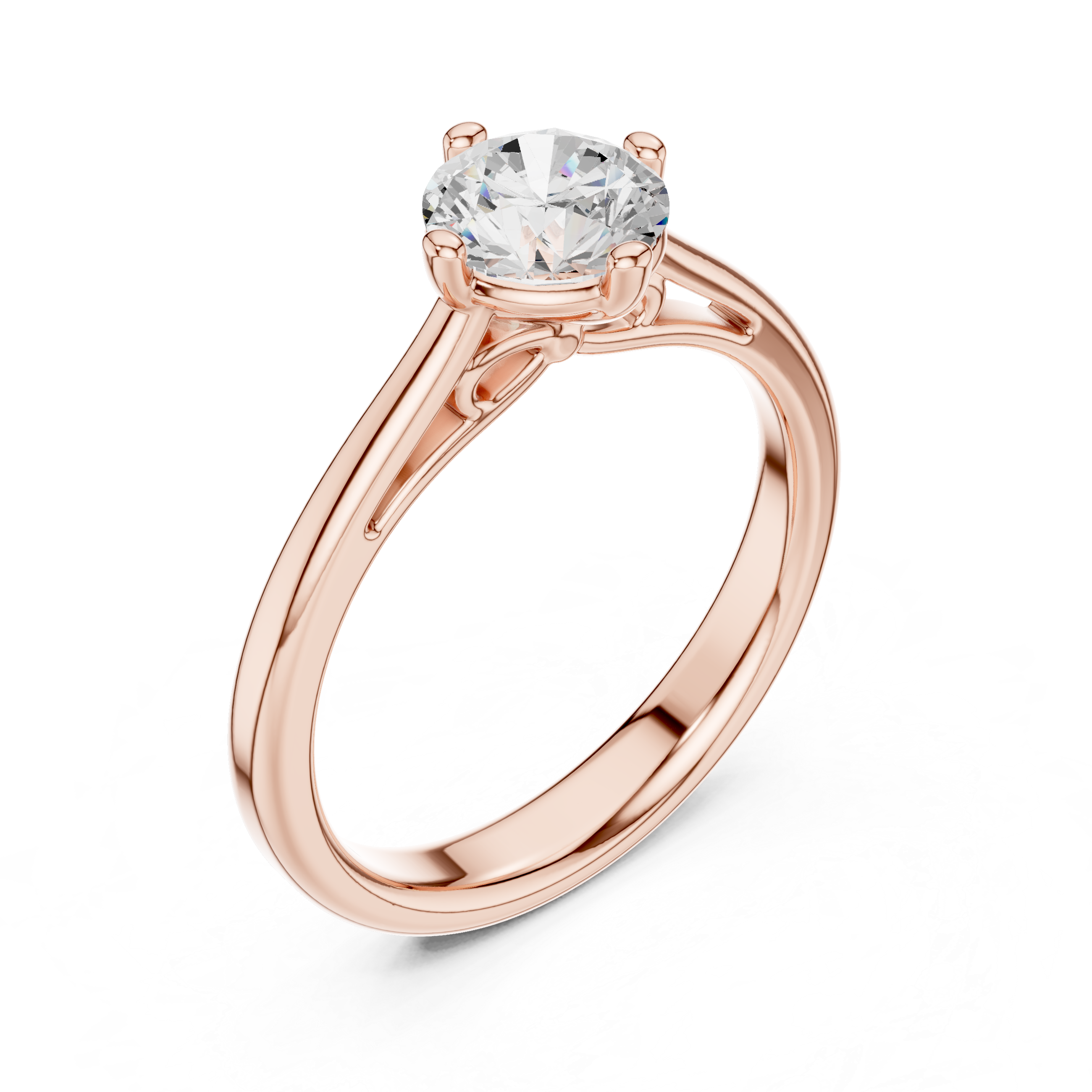 Vintage Cathedral Solitaire Engagement Ring 0.85 CT