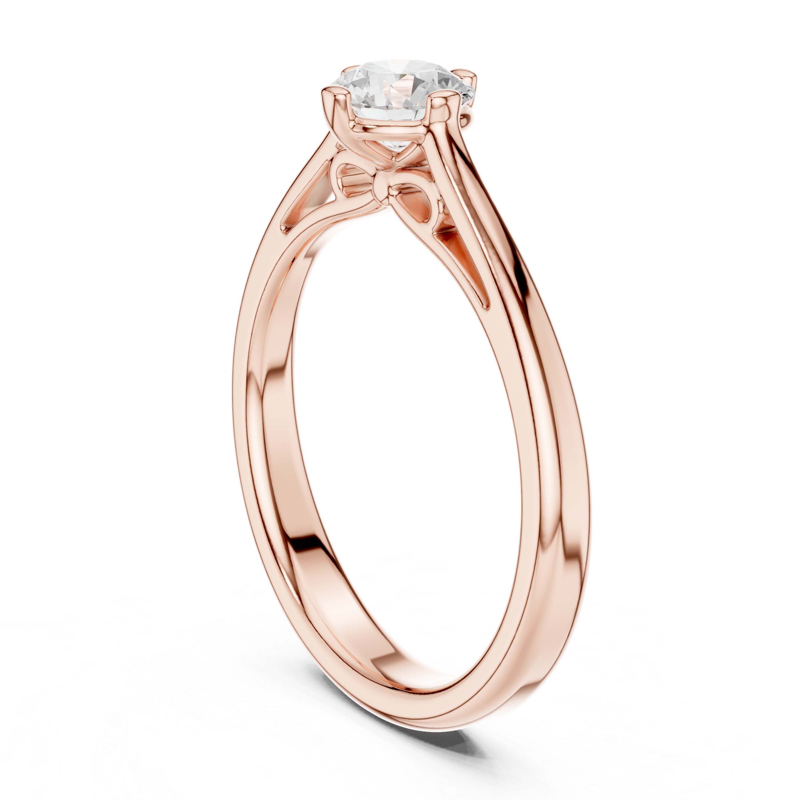 Vintage Cathedral Solitaire Engagement Ring 0.50 CT