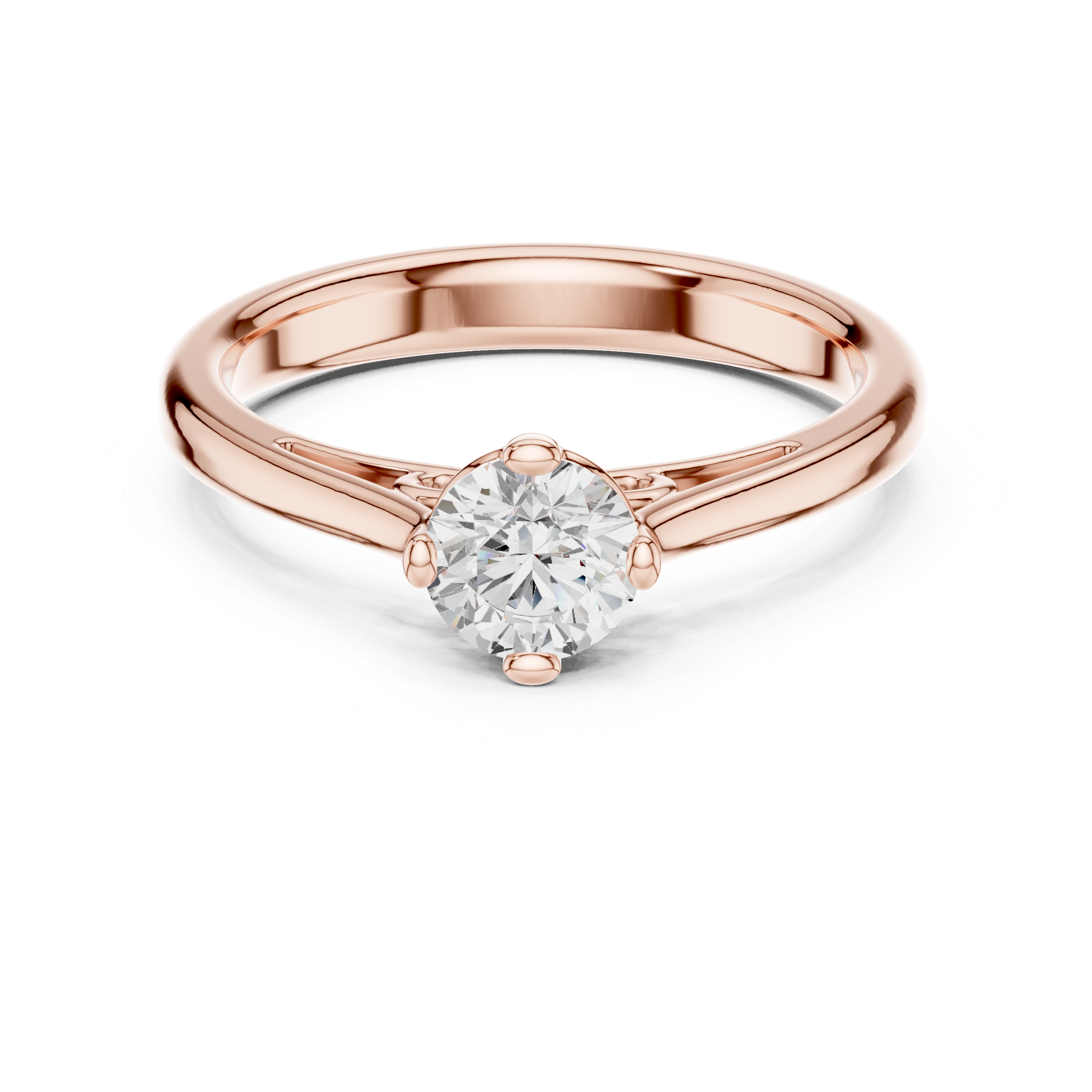 Vintage Cathedral Solitaire Engagement Ring 0.50 CT