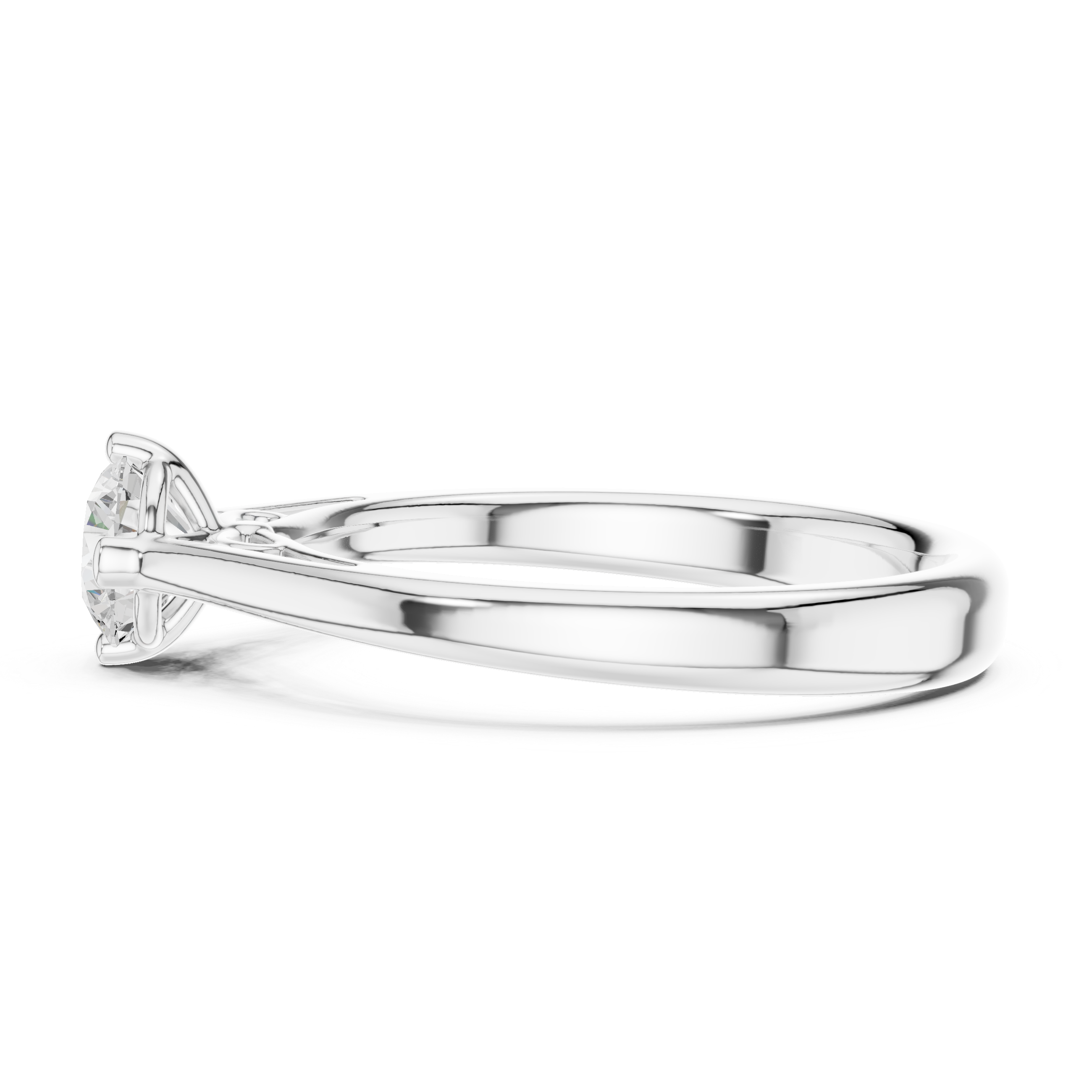 Vintage Cathedral Solitaire Engagement Ring 0.50 CT