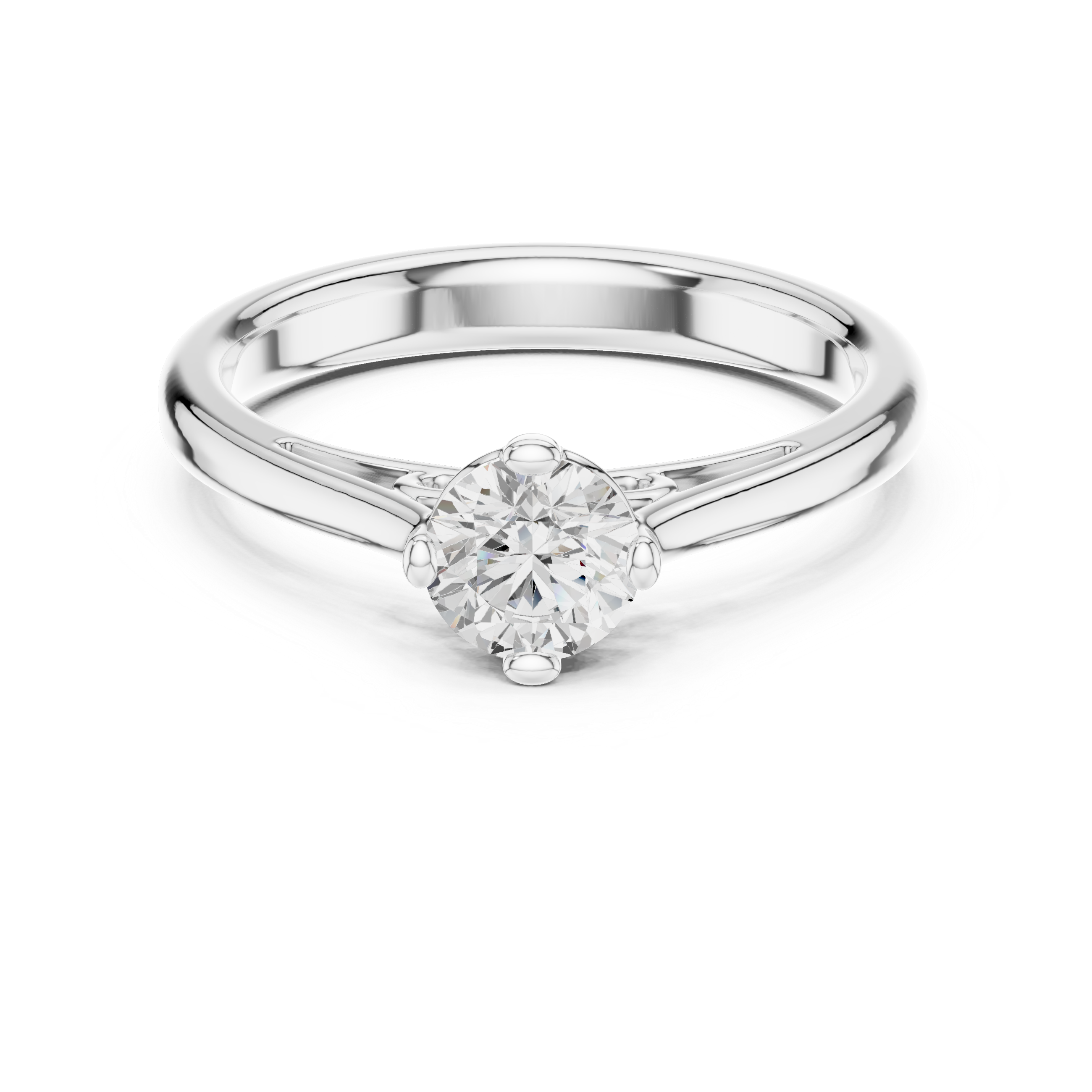 Vintage Cathedral Solitaire Engagement Ring 0.50 CT