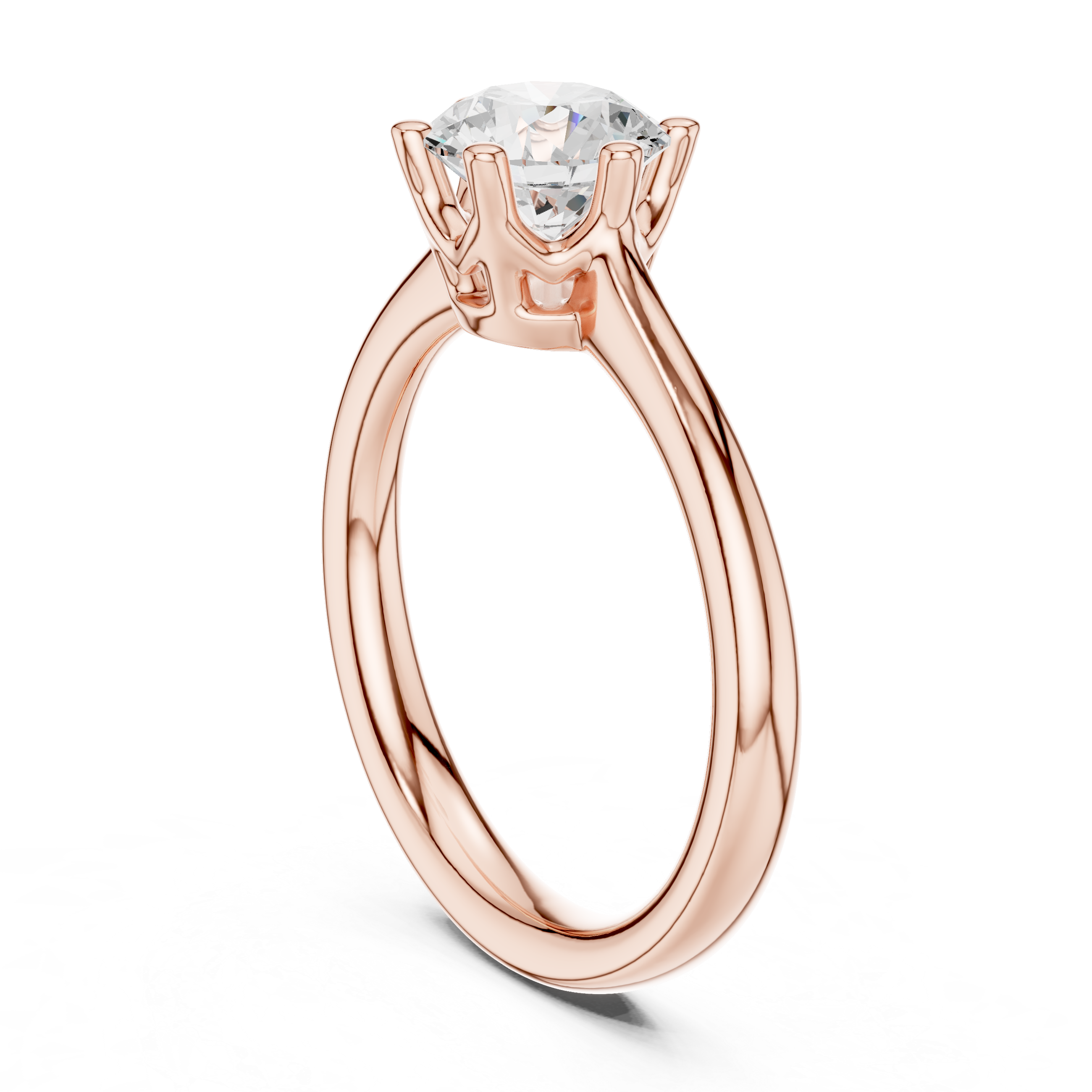 Classic Round Solitaire Engagement Ring 1.10 CT