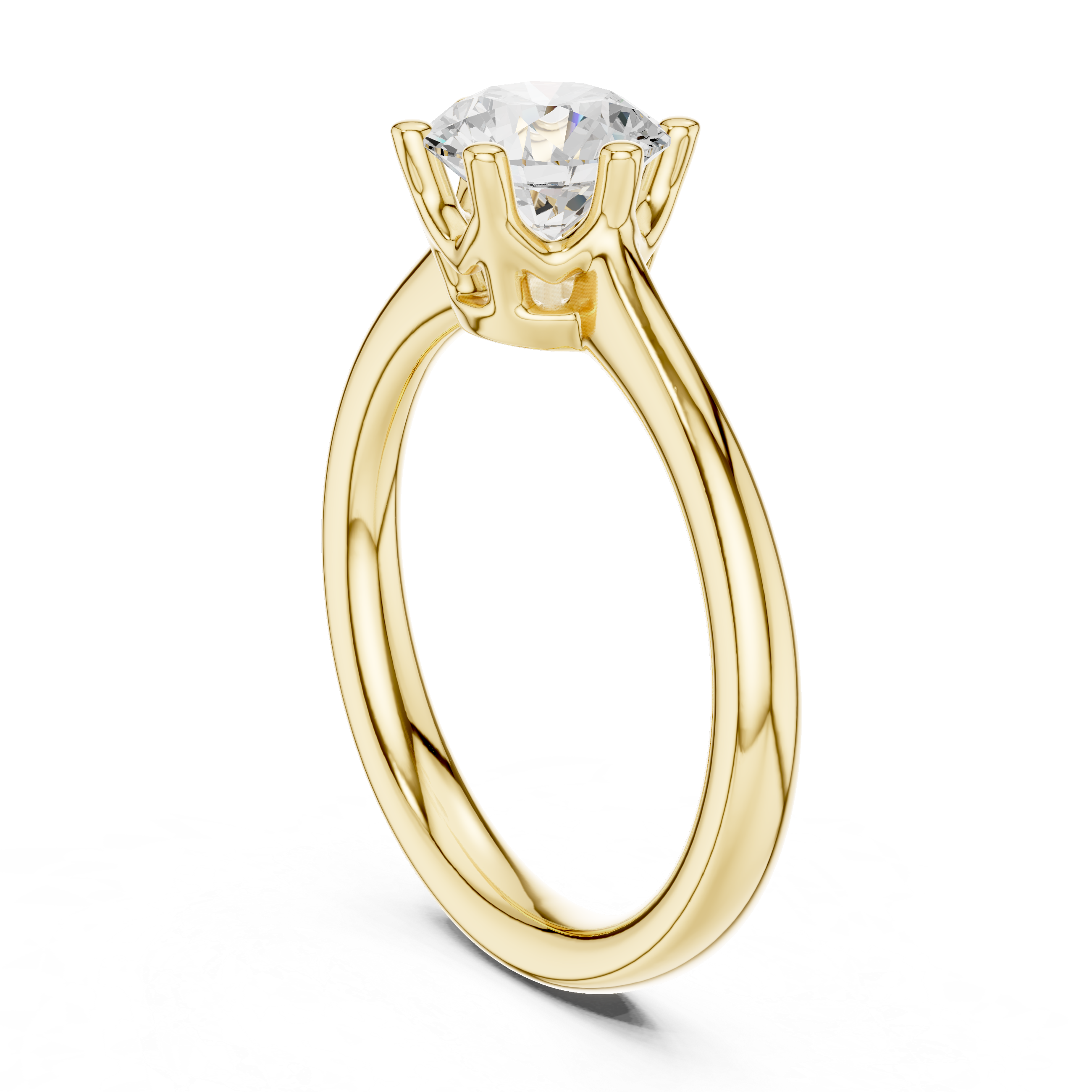 Classic Round Solitaire Engagement Ring 1.10 CT