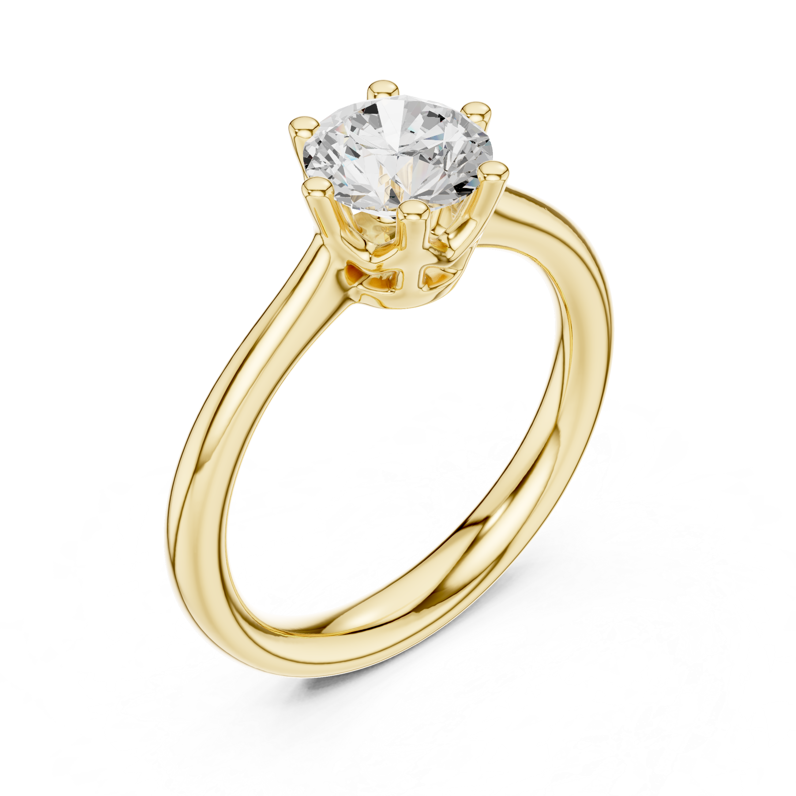 Classic Round Solitaire Engagement Ring 1.10 CT