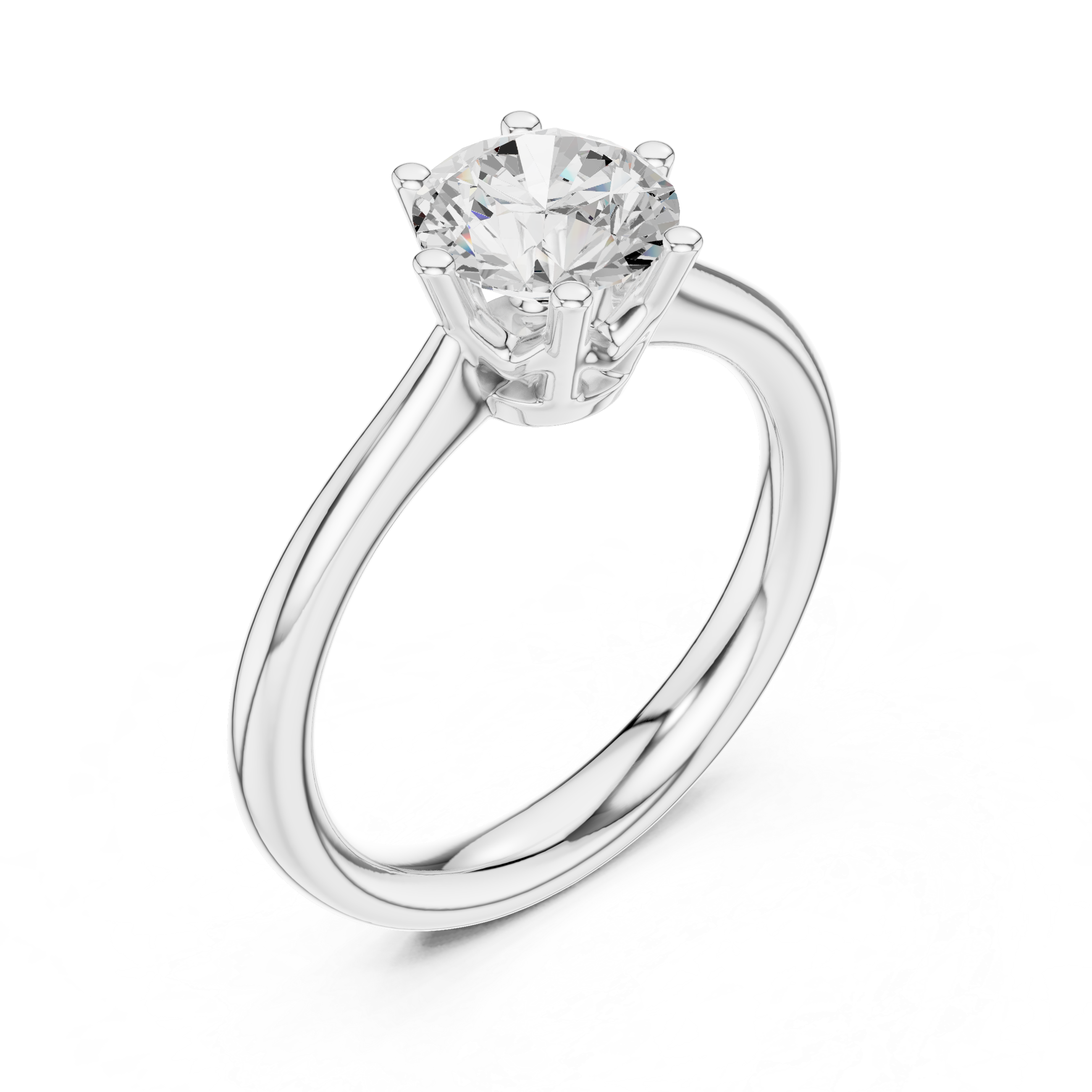 Classic Round Solitaire Engagement Ring 1.17 CT