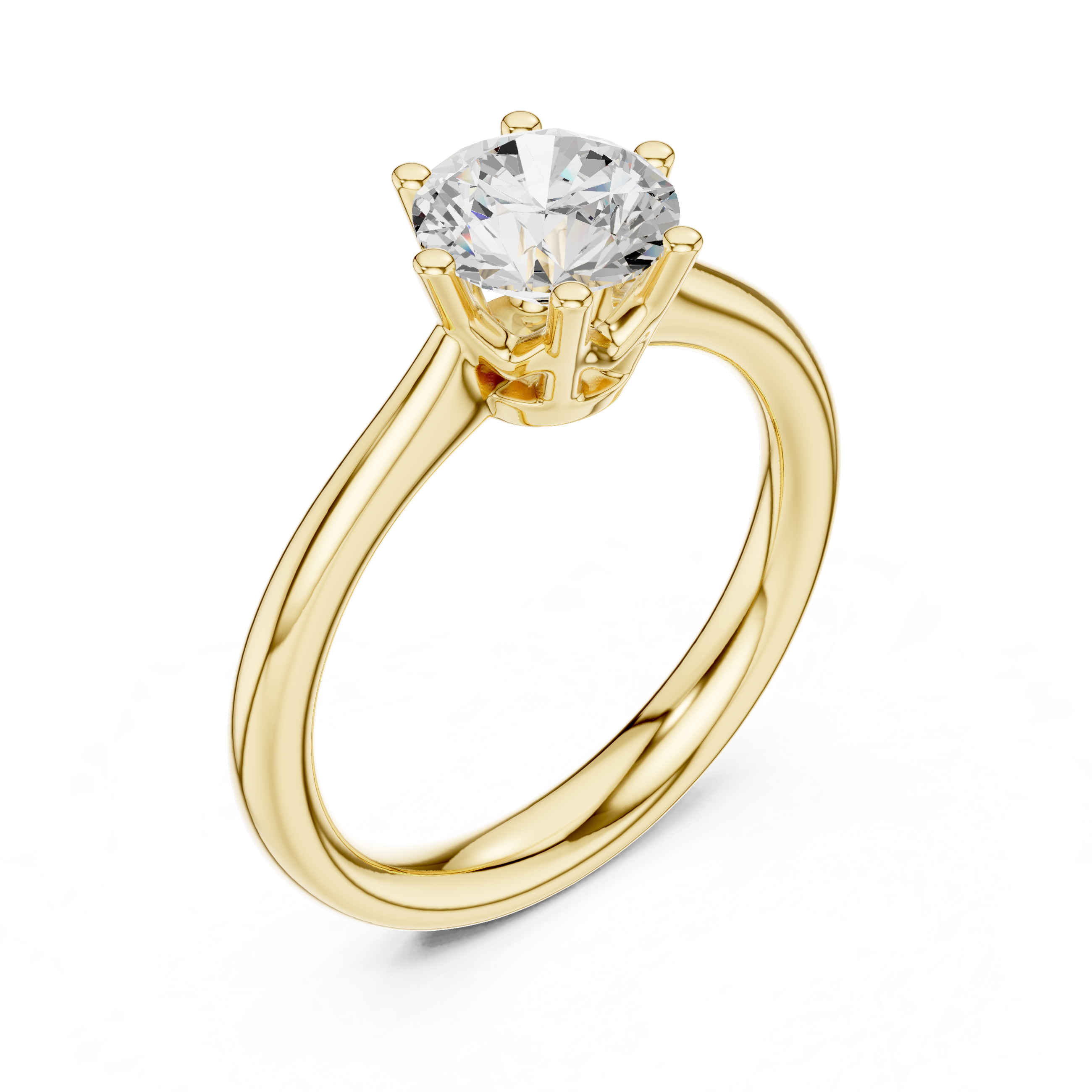 Classic Round Solitaire Engagement Ring 1.17 CT