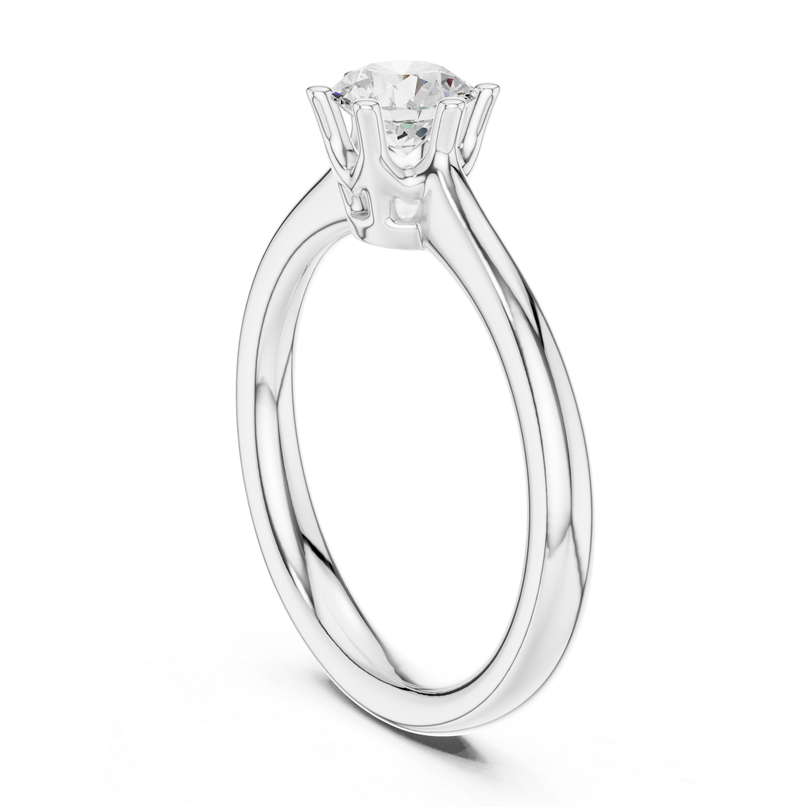 Classic Round Solitaire Engagement Ring 0.63 CT