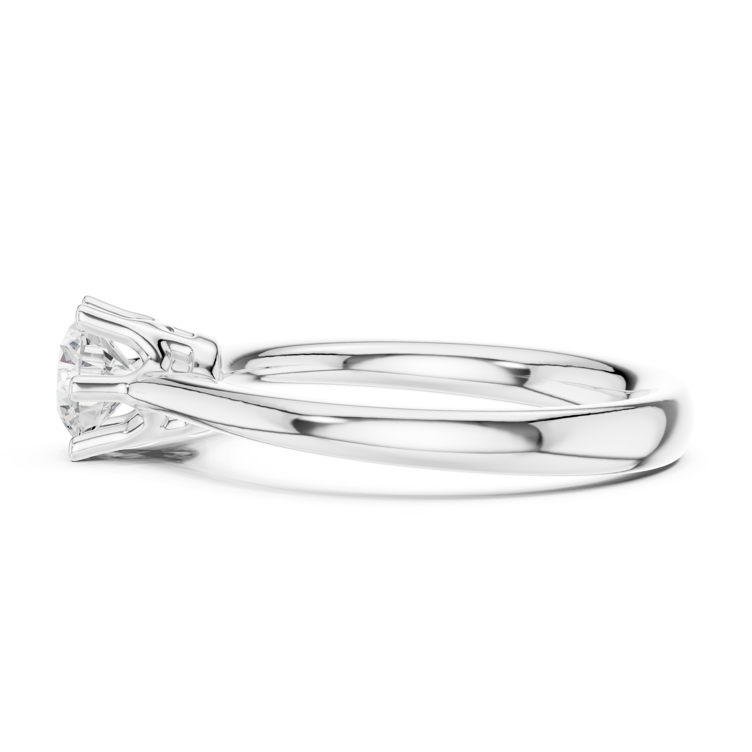 Classic Round Solitaire Engagement Ring 0.63 CT