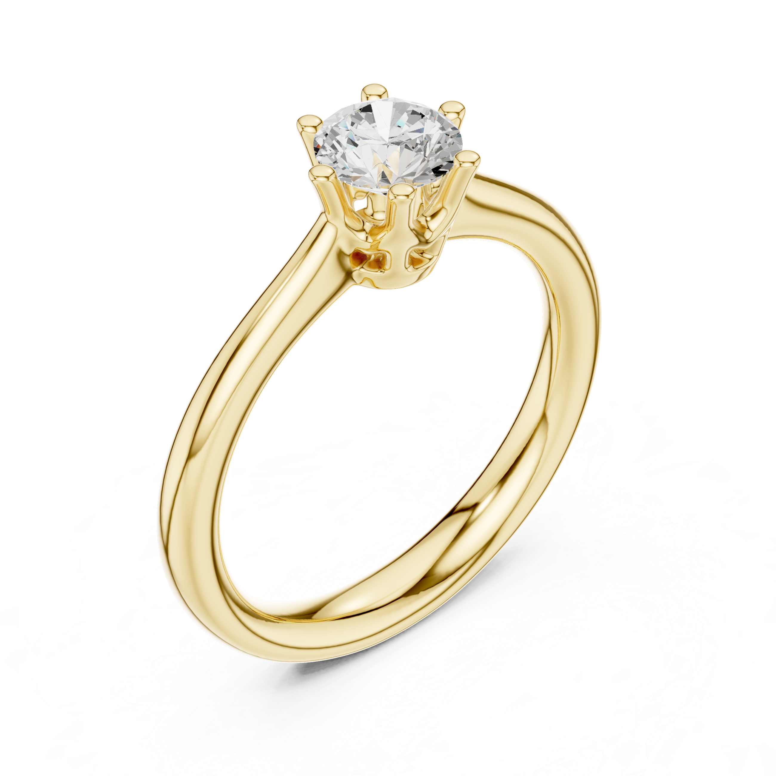 Classic Round Solitaire Engagement Ring 0.63 CT