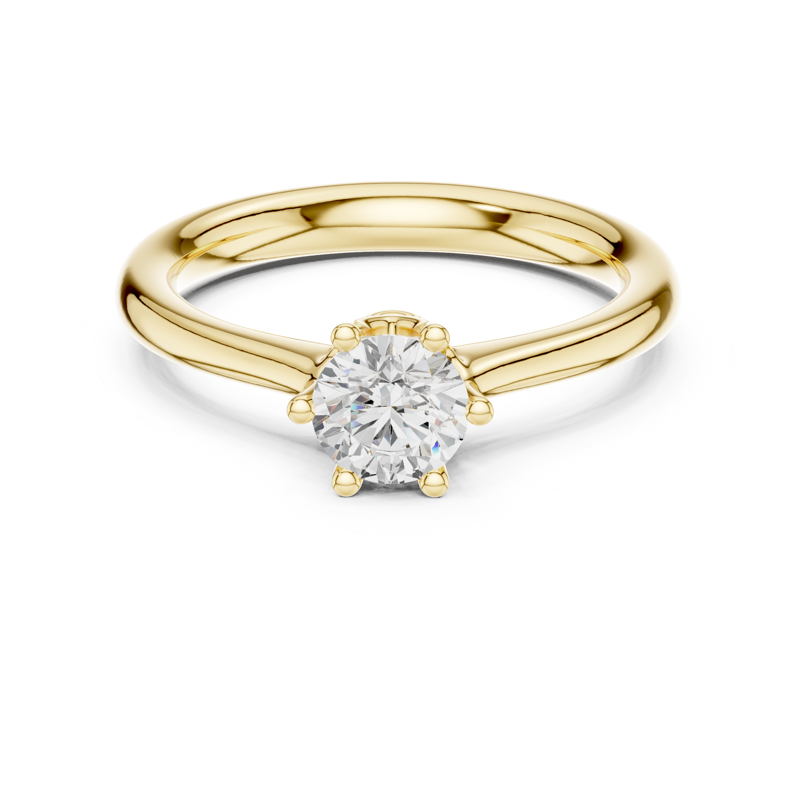 Classic Round Solitaire Engagement Ring 0.63 CT