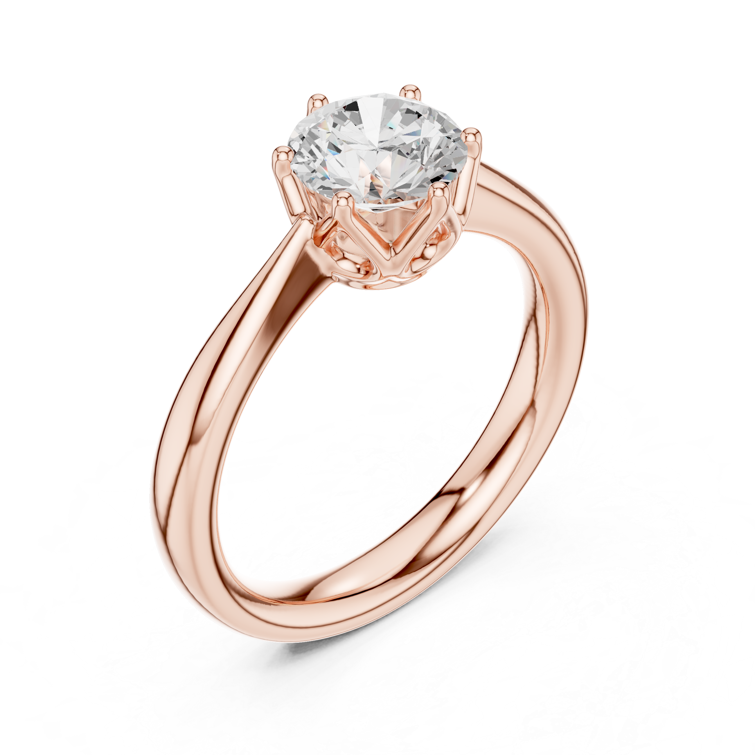 Classic Round Solitaire Engagement Ring 1.13 CT