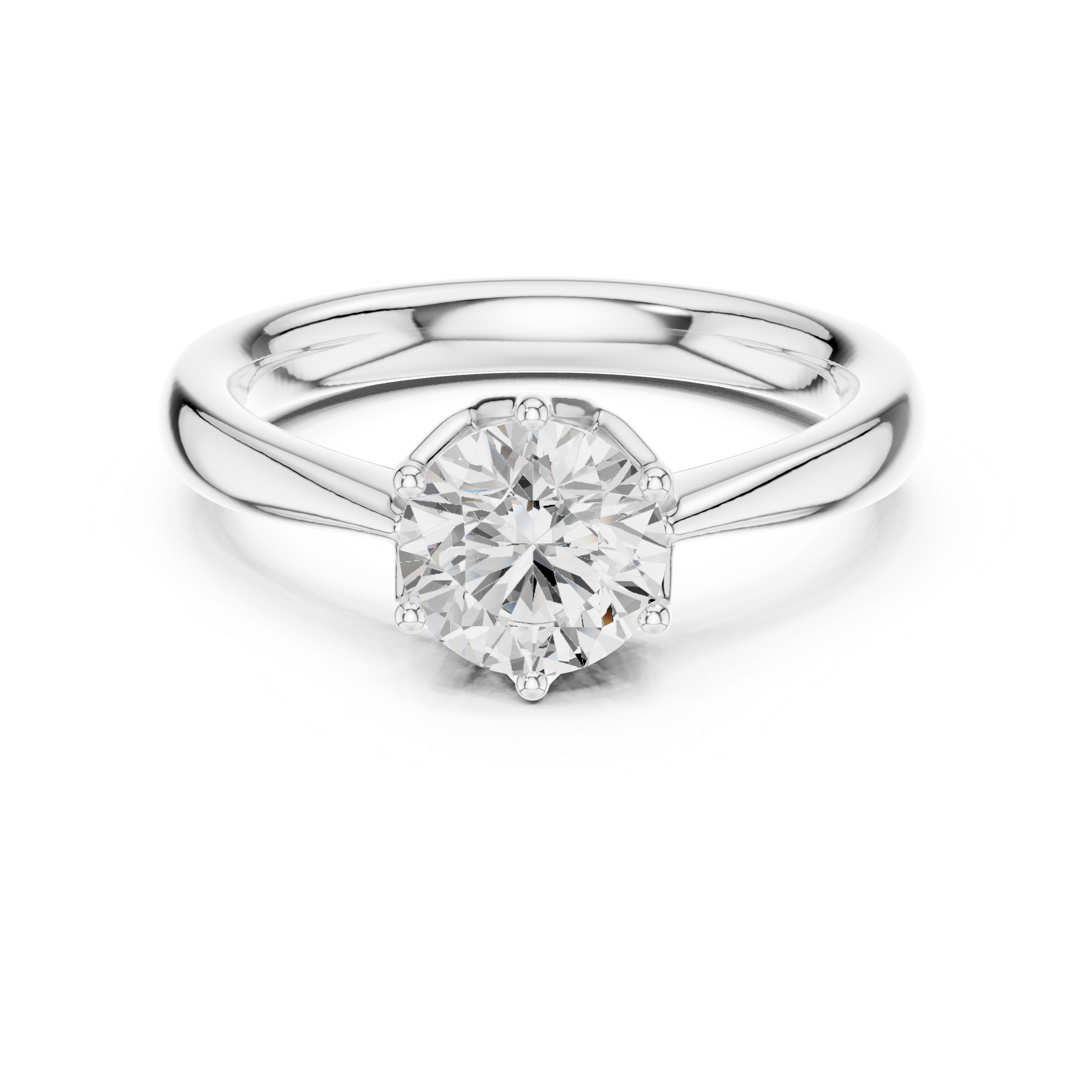 Classic Round Solitaire Engagement Ring 1.13 CT