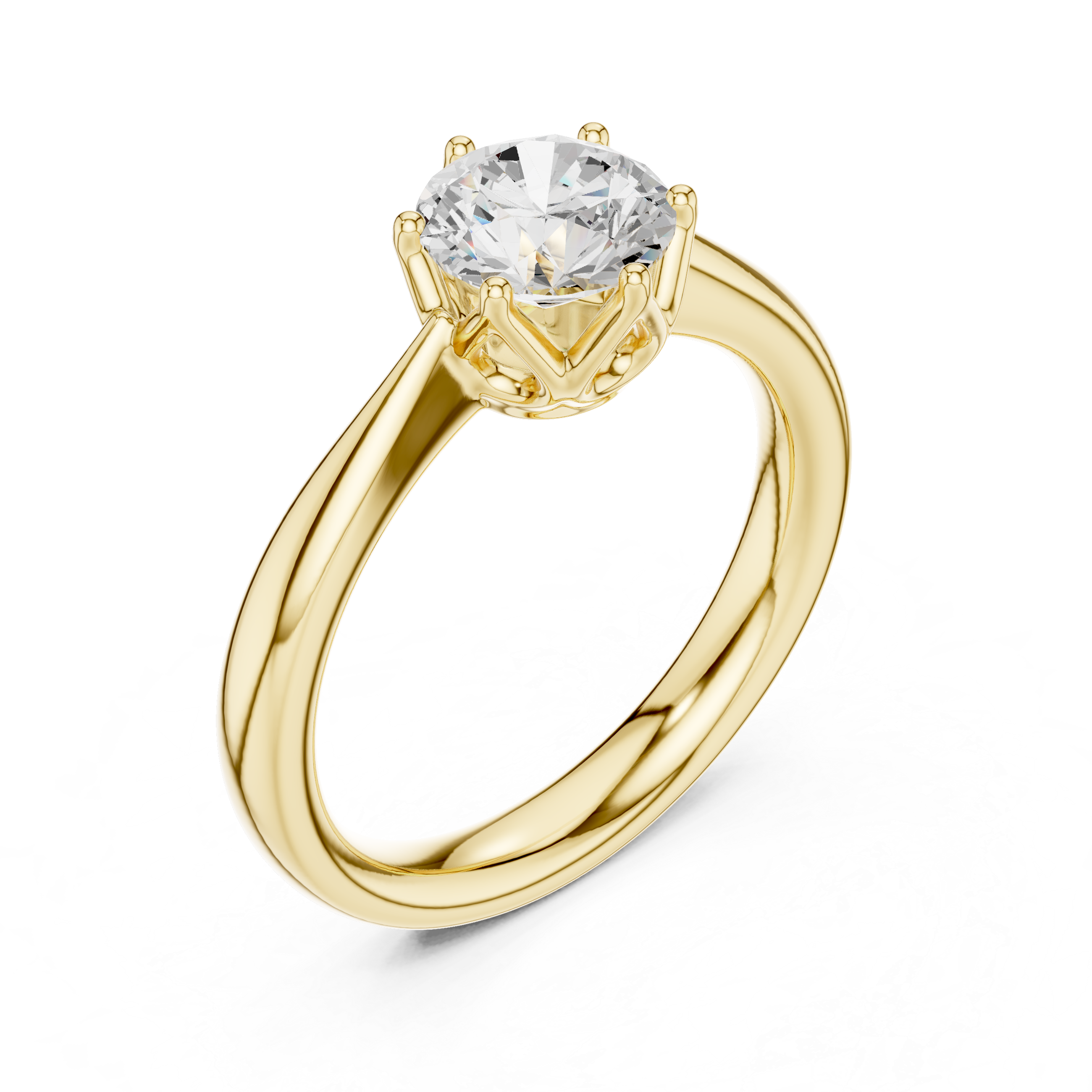 Classic Round Solitaire Engagement Ring 1.13 CT