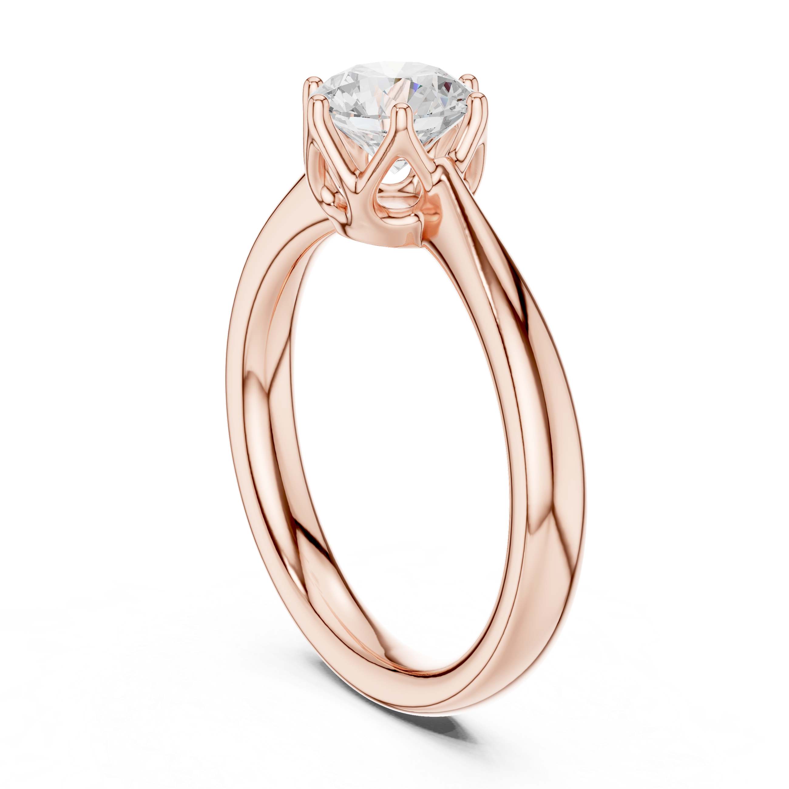 Classic Round Solitaire Engagement Ring 0.90 CT