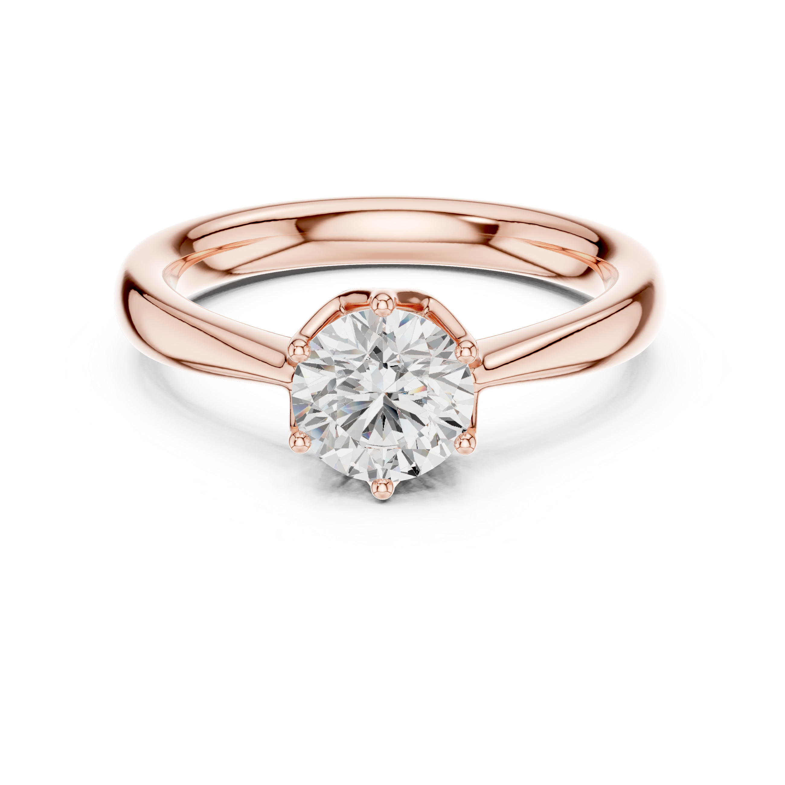 Classic Round Solitaire Engagement Ring 0.90 CT