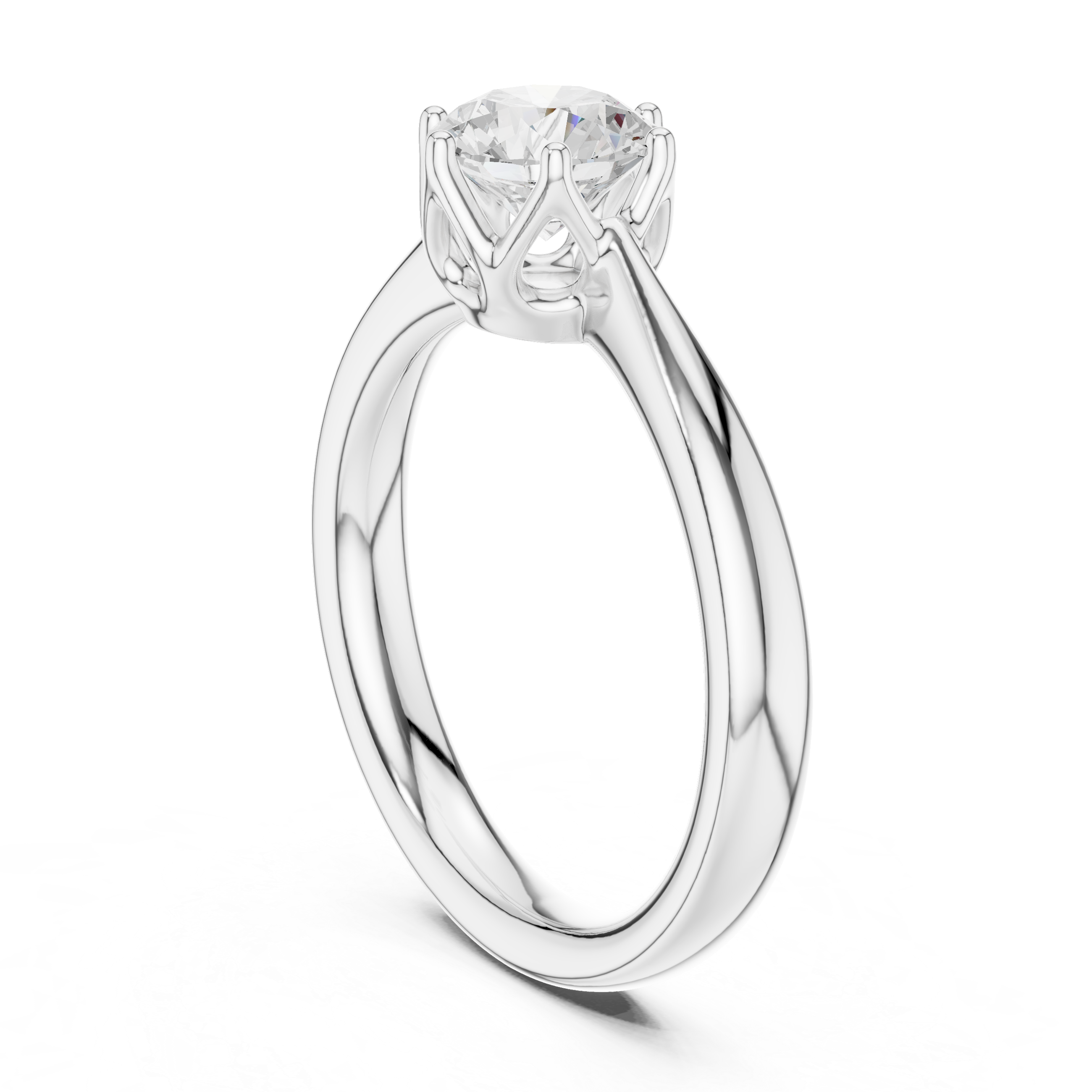 Classic Round Solitaire Engagement Ring 0.90 CT