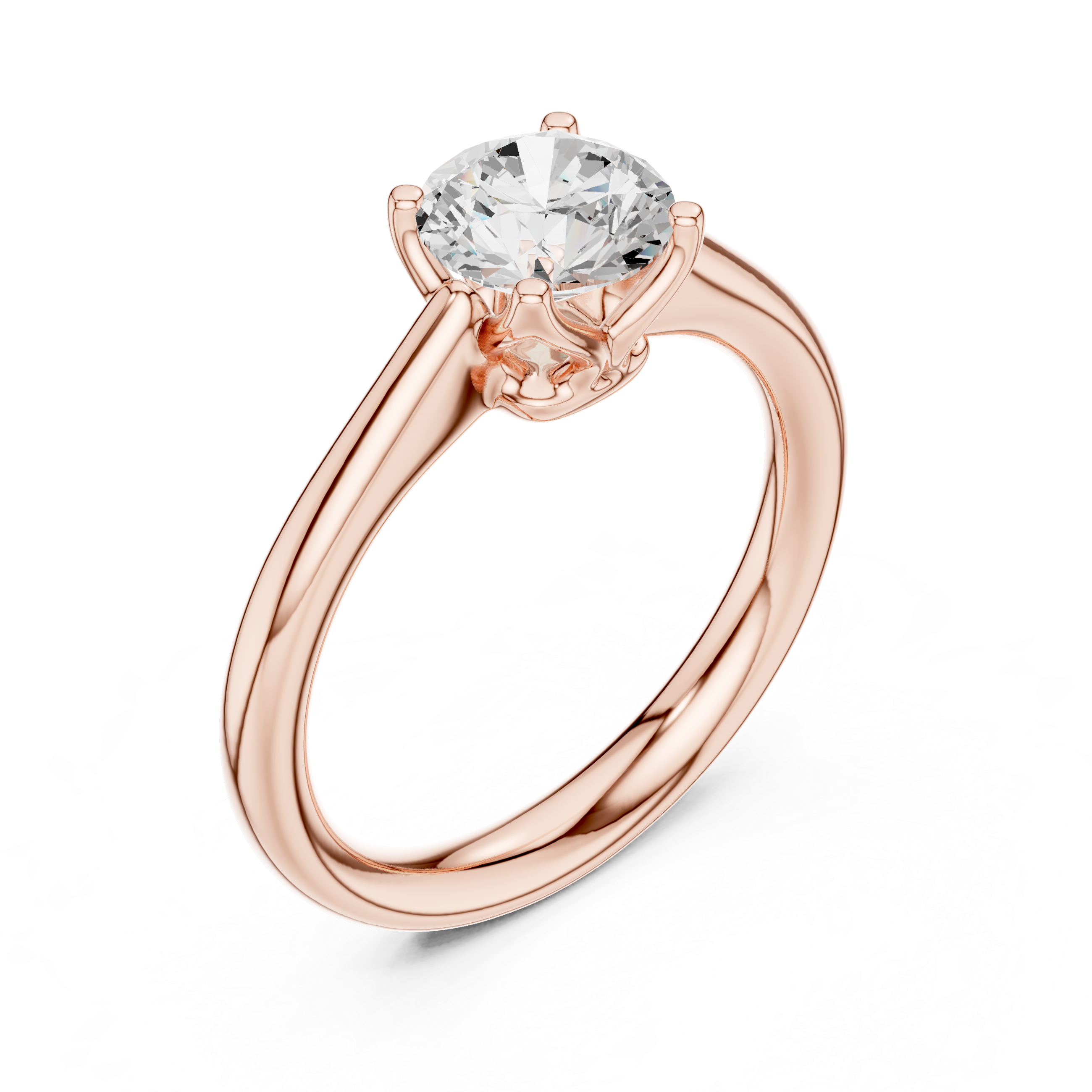 Classic Round Solitaire Engagement Ring 1.10 CT