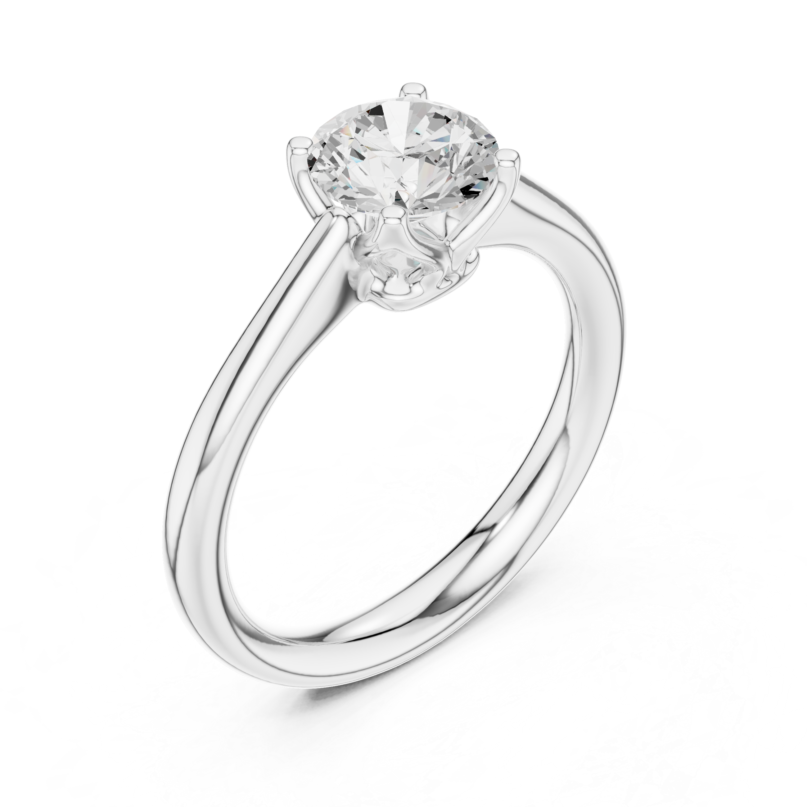 Classic Round Solitaire Engagement Ring 1.10 CT