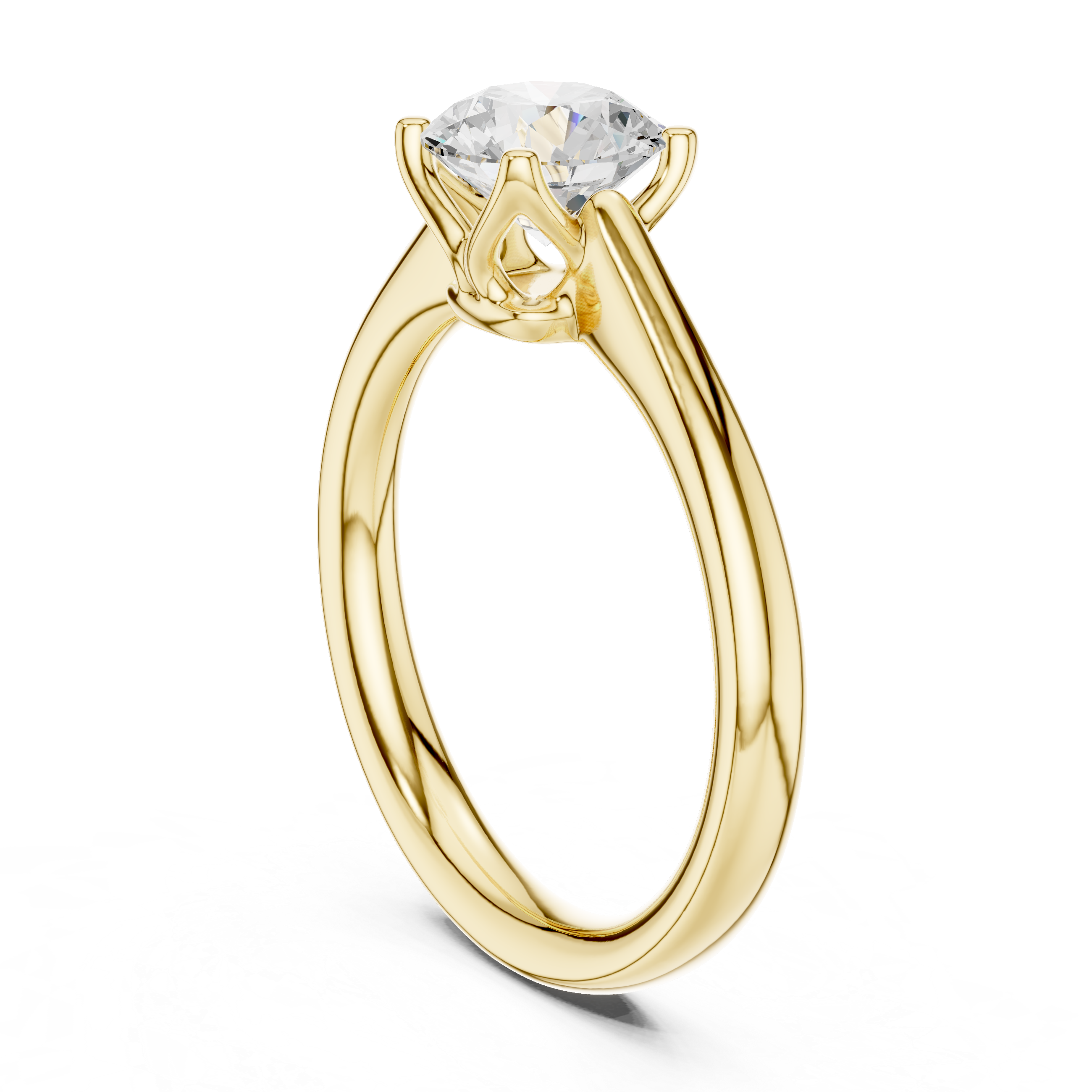 Classic Round Solitaire Engagement Ring 1.10 CT