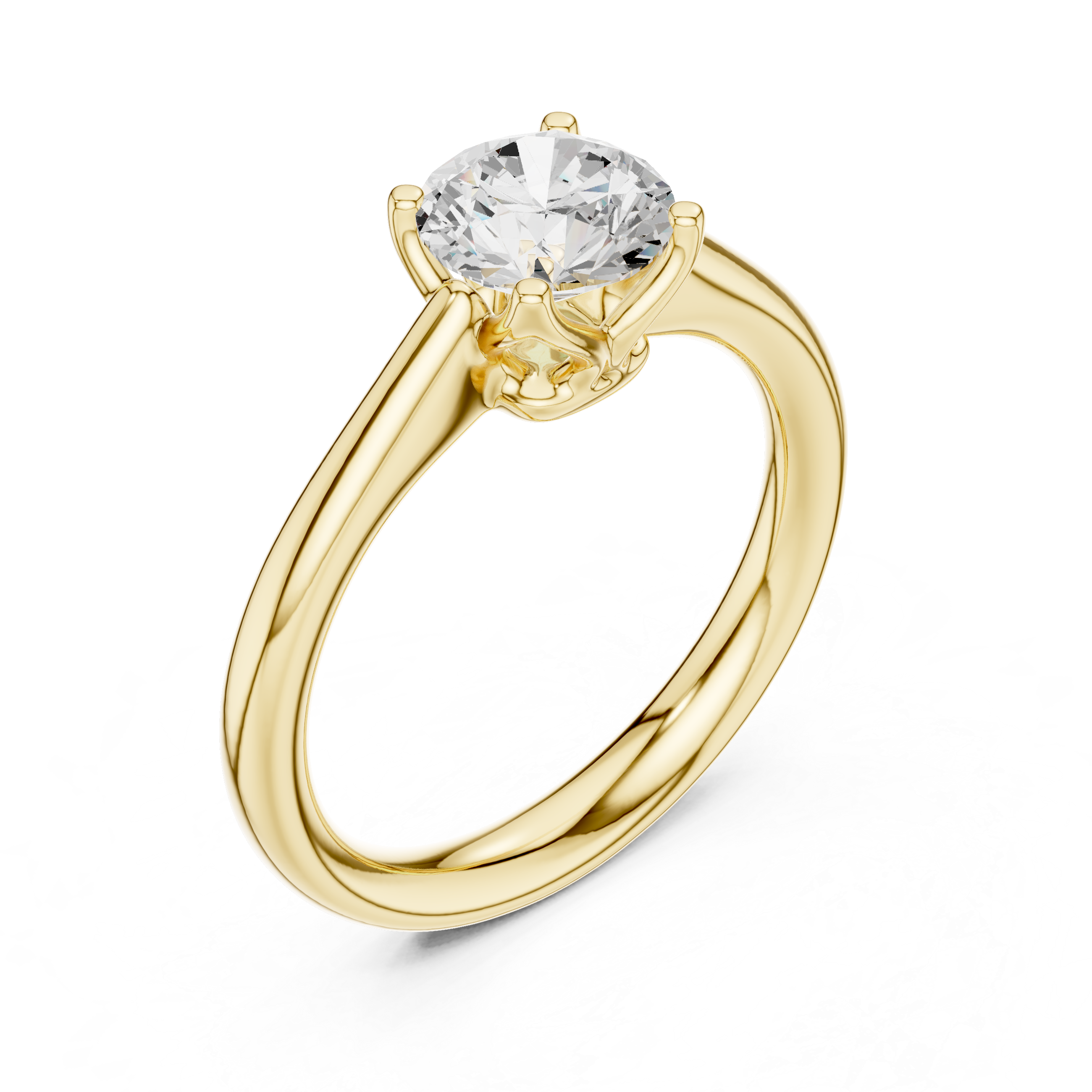 Classic Round Solitaire Engagement Ring 1.10 CT