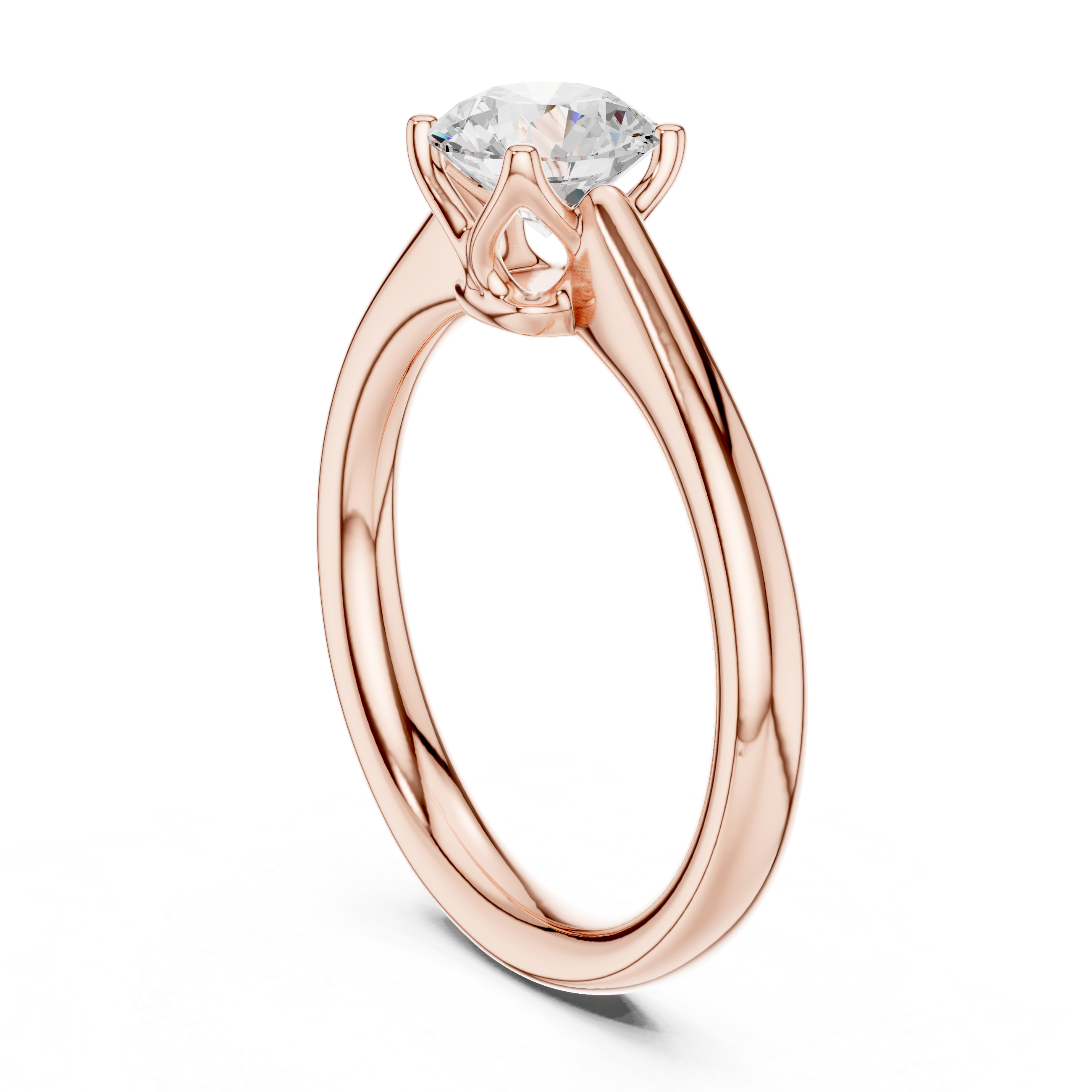 Classic Round Solitaire Engagement Ring 0.90 CT